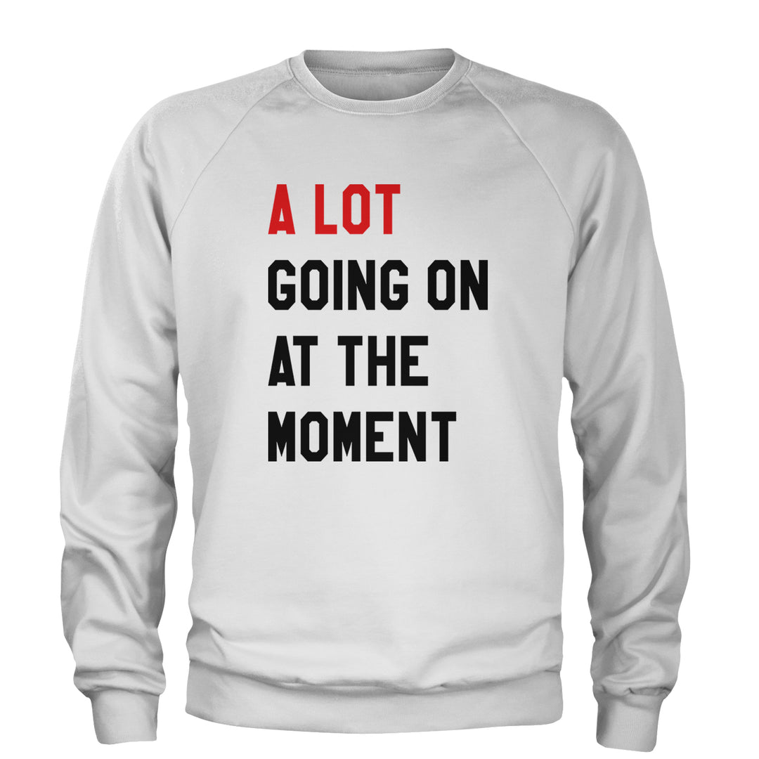 A Lot Going On At The Moment New TTPD Poet Department Adult Crewneck Sweatshirt White