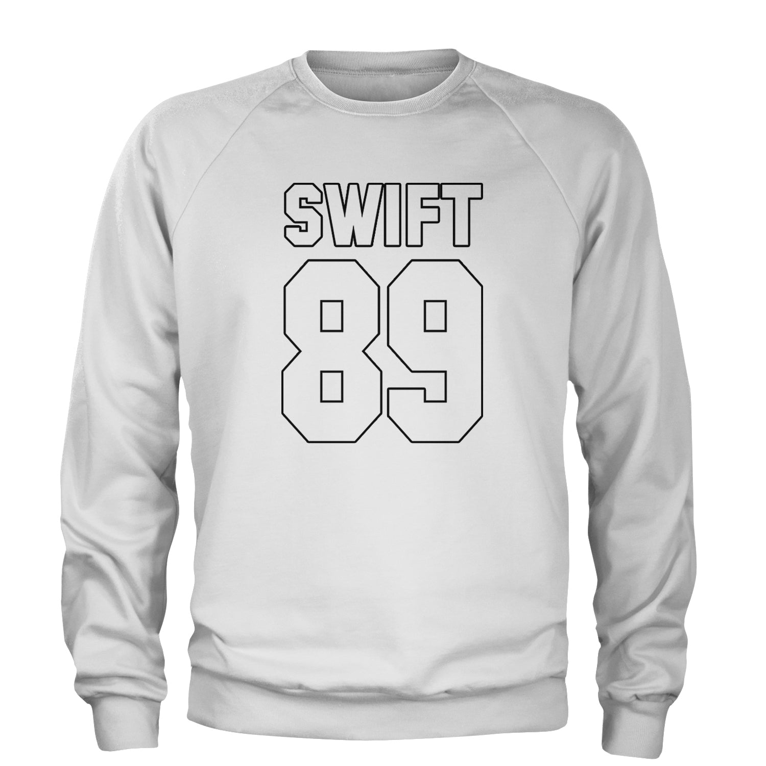 Swift 89 Birth Year Music Fan Era Poets Department Lover Adult Crewneck Sweatshirt White