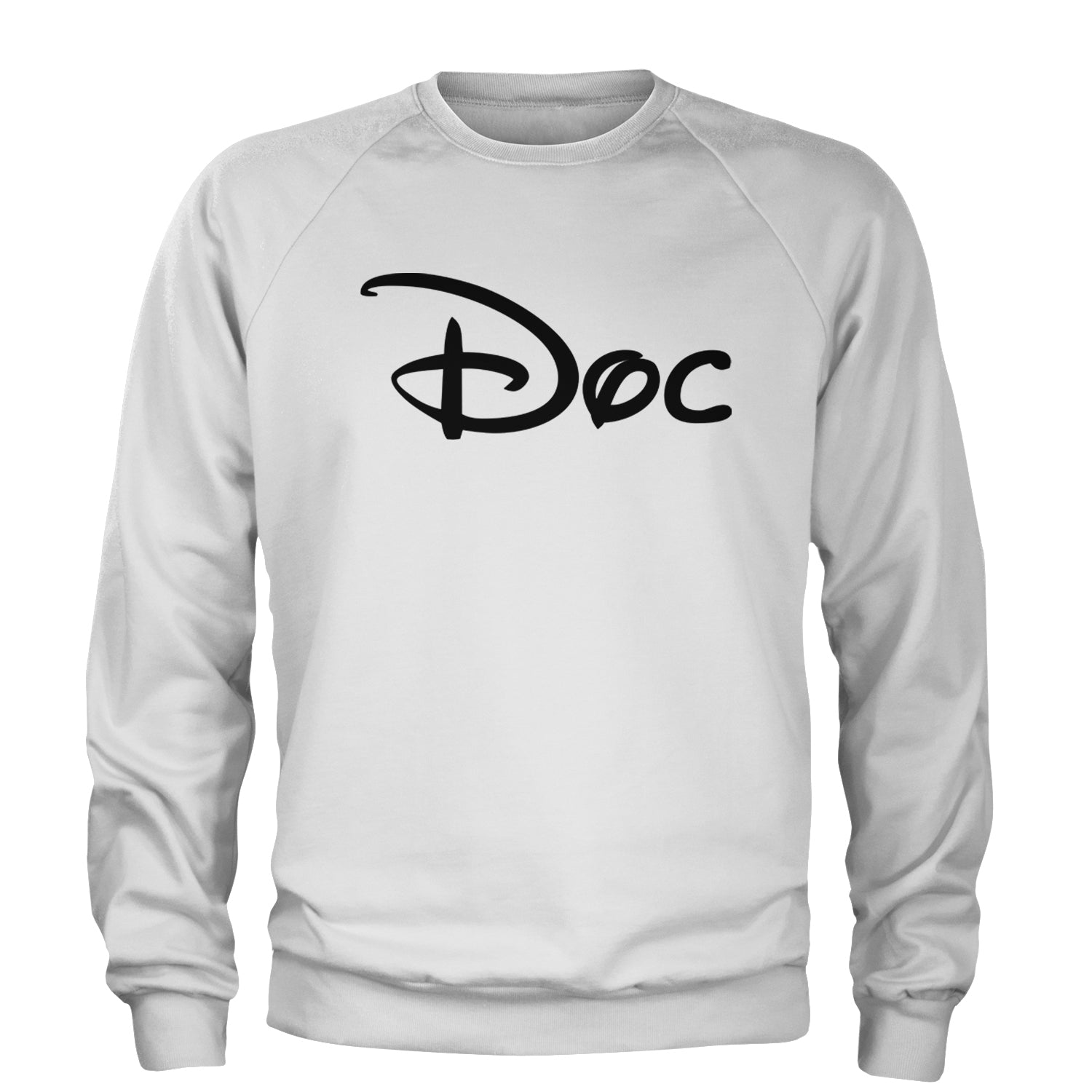 Doc - 7 Dwarfs Costume Adult Crewneck Sweatshirt White