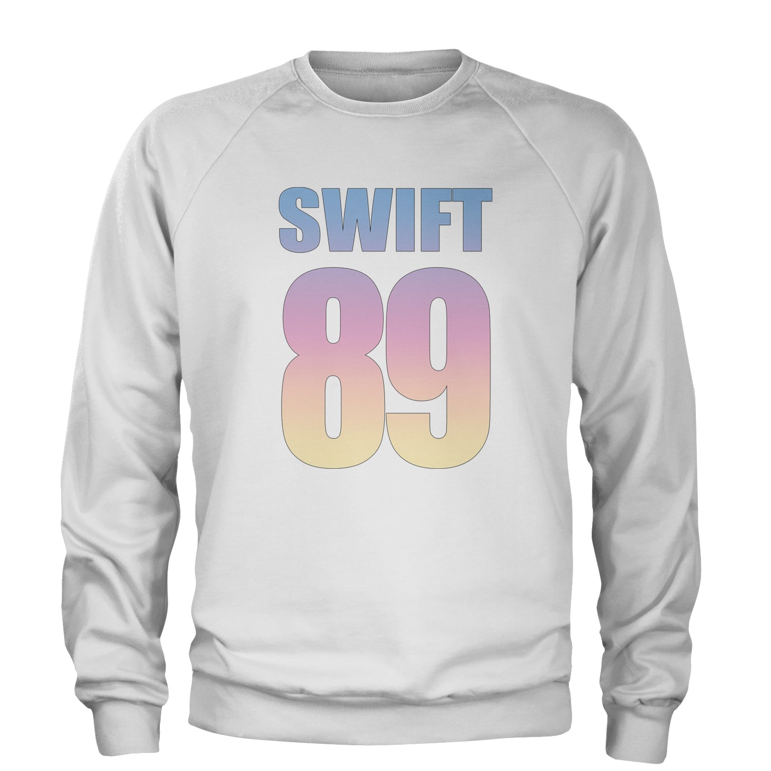 Lover Era Swift 89 Birth Year Music Fan TTPD Adult Crewneck Sweatshirt White