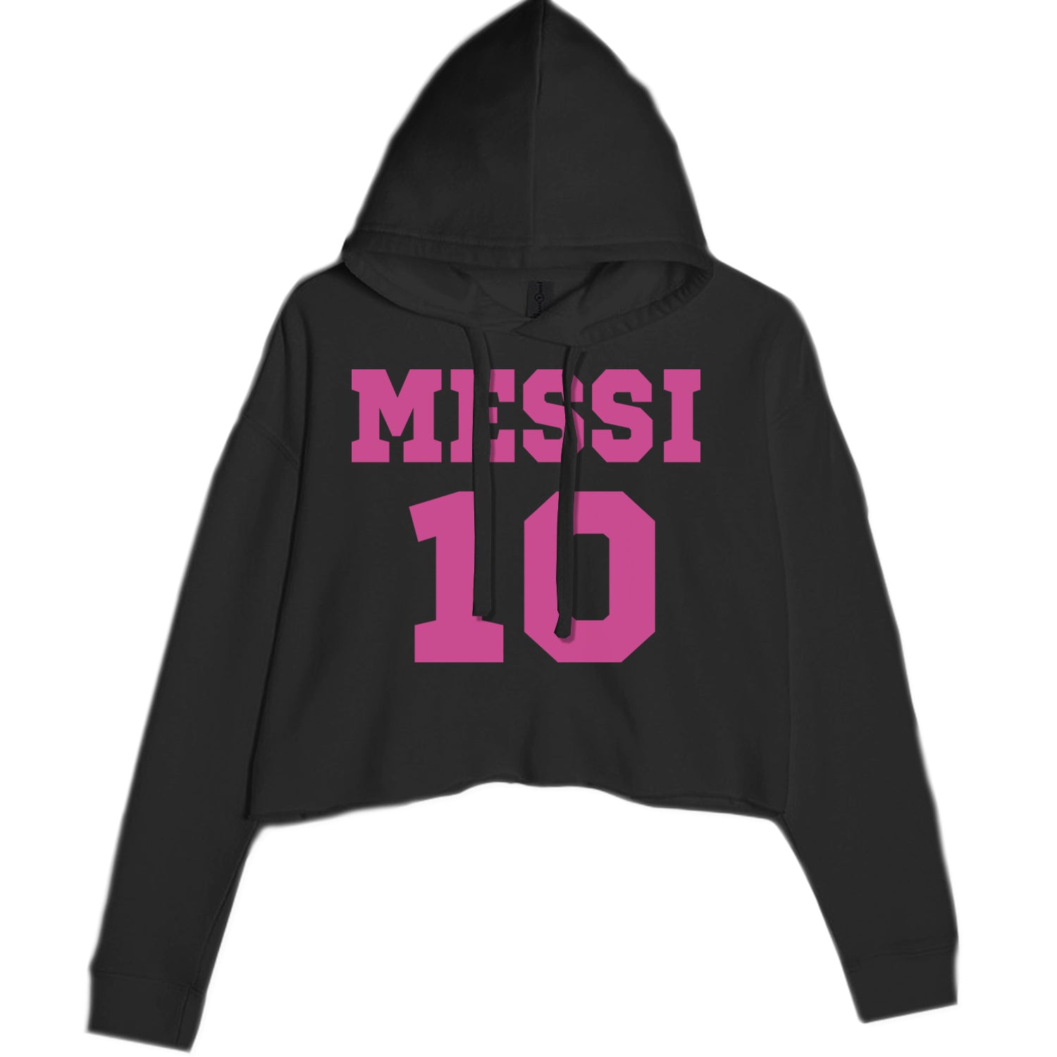 Messi World Soccer Futbol Messiami Cropped Hoodie Sweatshirt Black