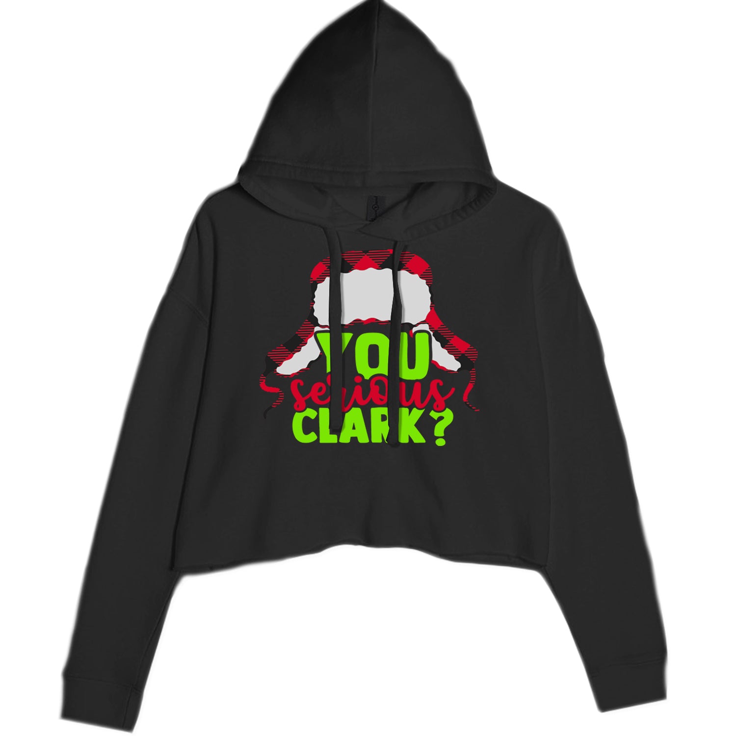 You Serious Clark? Griswold Cropped Hoodie Sweatshirt Black