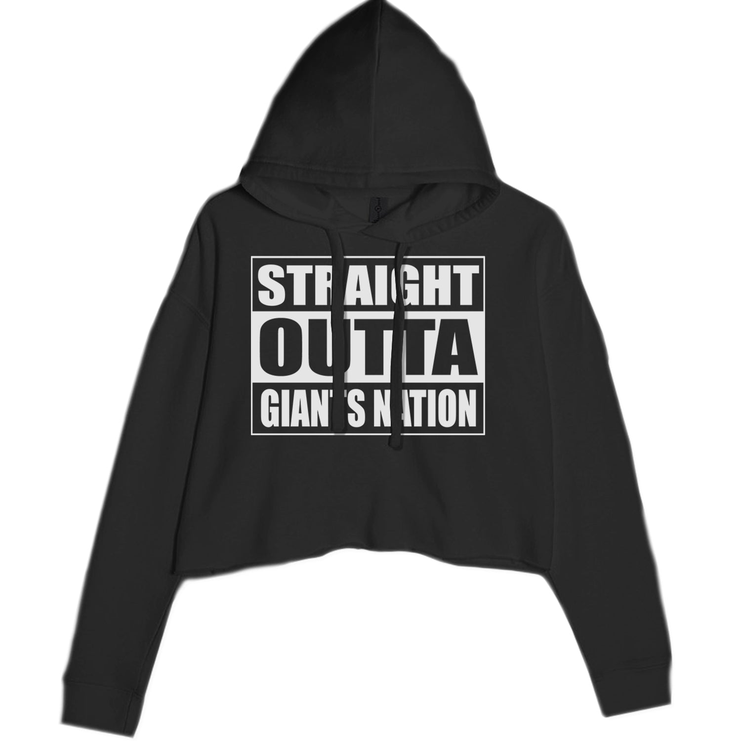 Straight Outta Giants Nation   Cropped Hoodie Sweatshirt Lavender