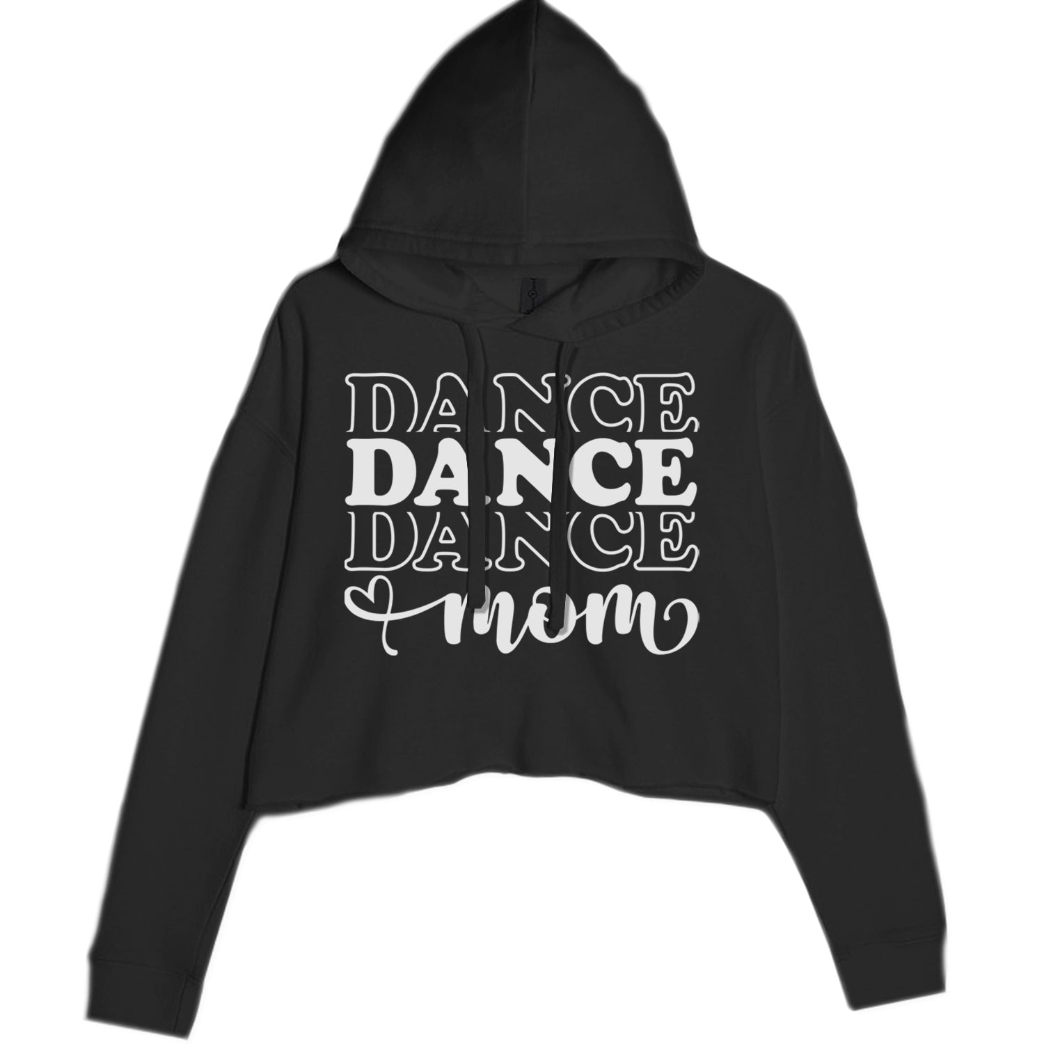 Dance Mom Cropped Hoodie Sweatshirt Black