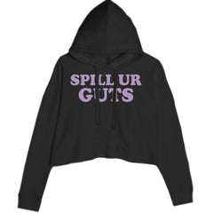 Spill Ur Guts Music Cropped Hoodie Sweatshirt Black