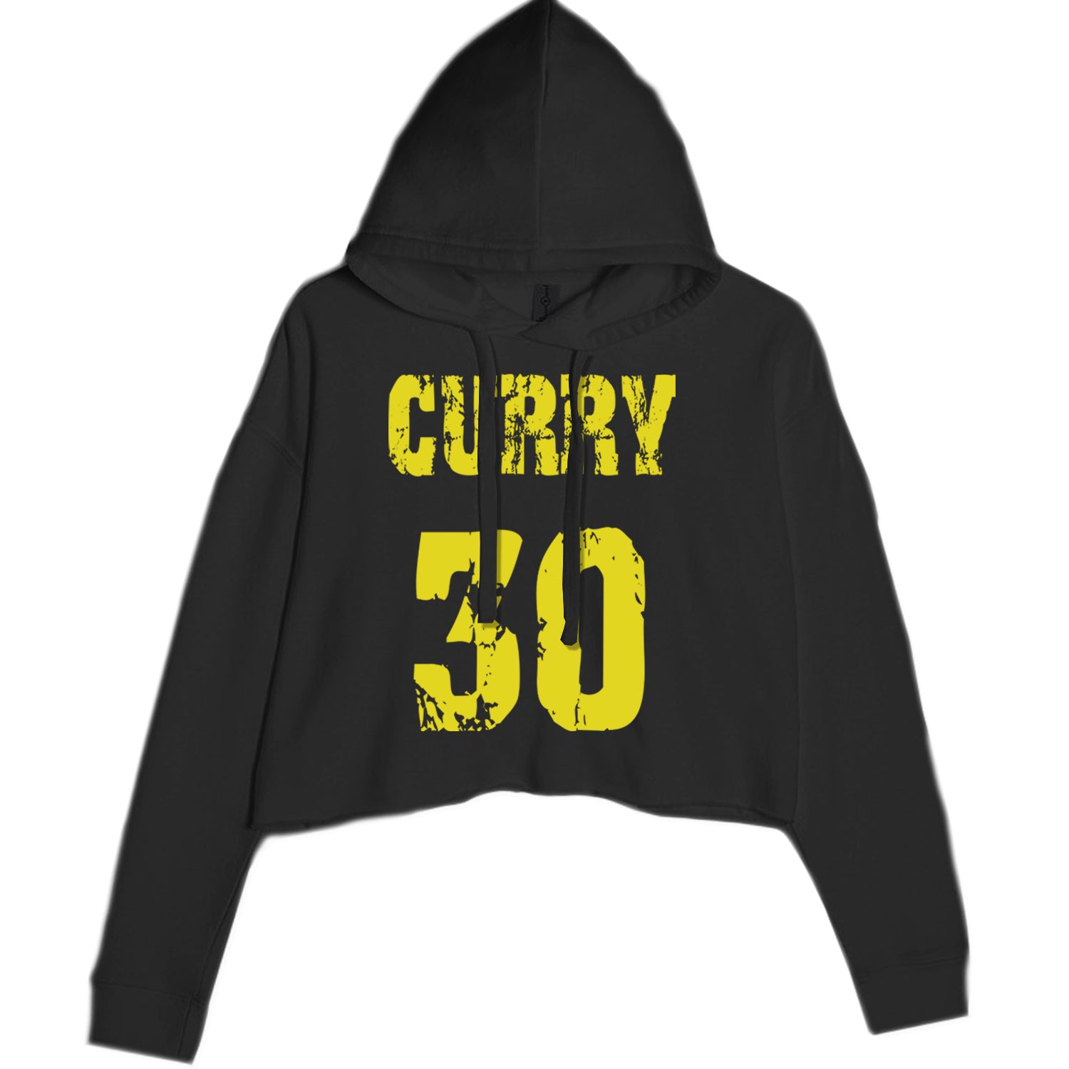 Curry #30 Cropped Hoodie Sweatshirt Black