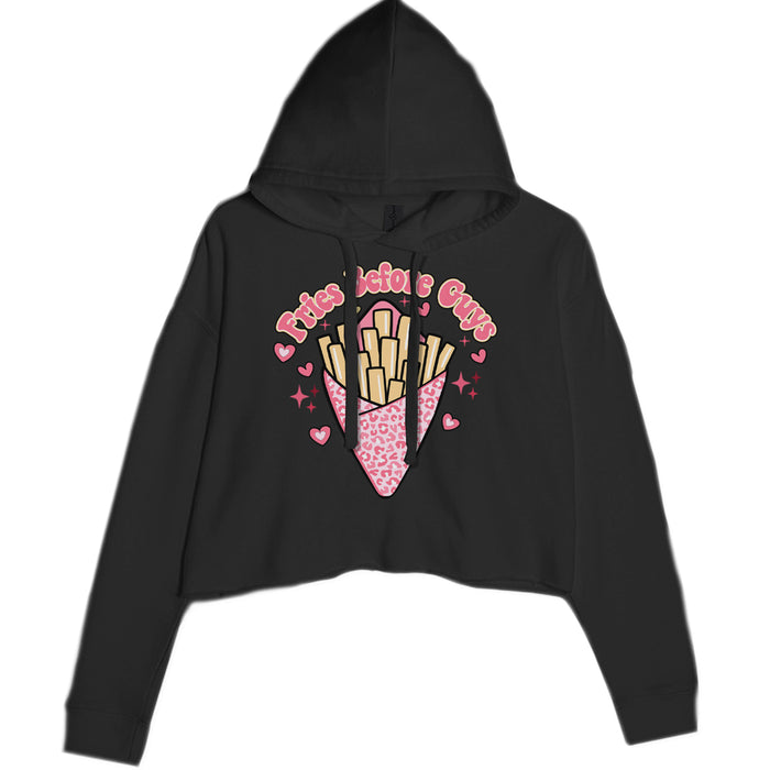 Fries Before Guys Cropped Hoodie Sweatshirt
