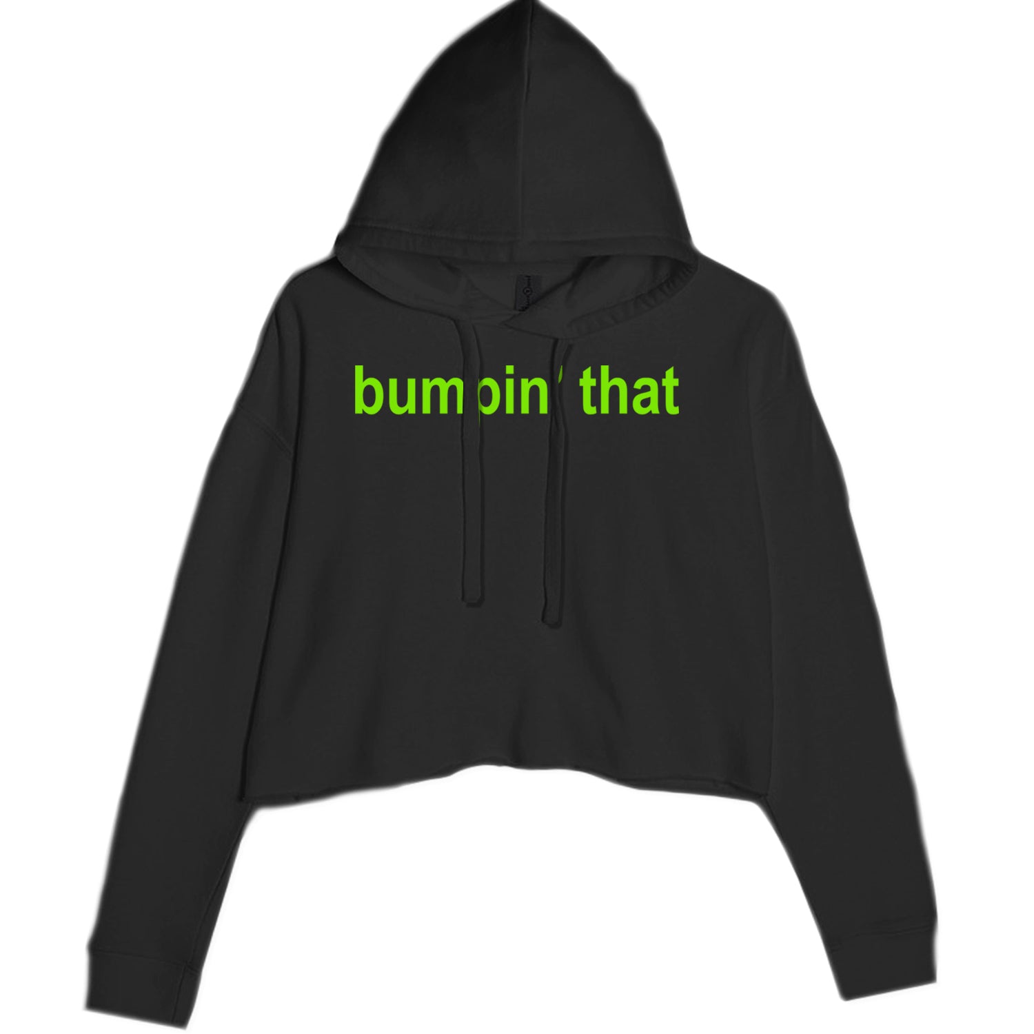 Bumpin' That Brat Music Cropped Hoodie Sweatshirt Black