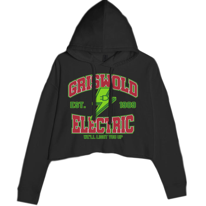 Griswold Electric We'll Light You Up Cropped Hoodie Sweatshirt