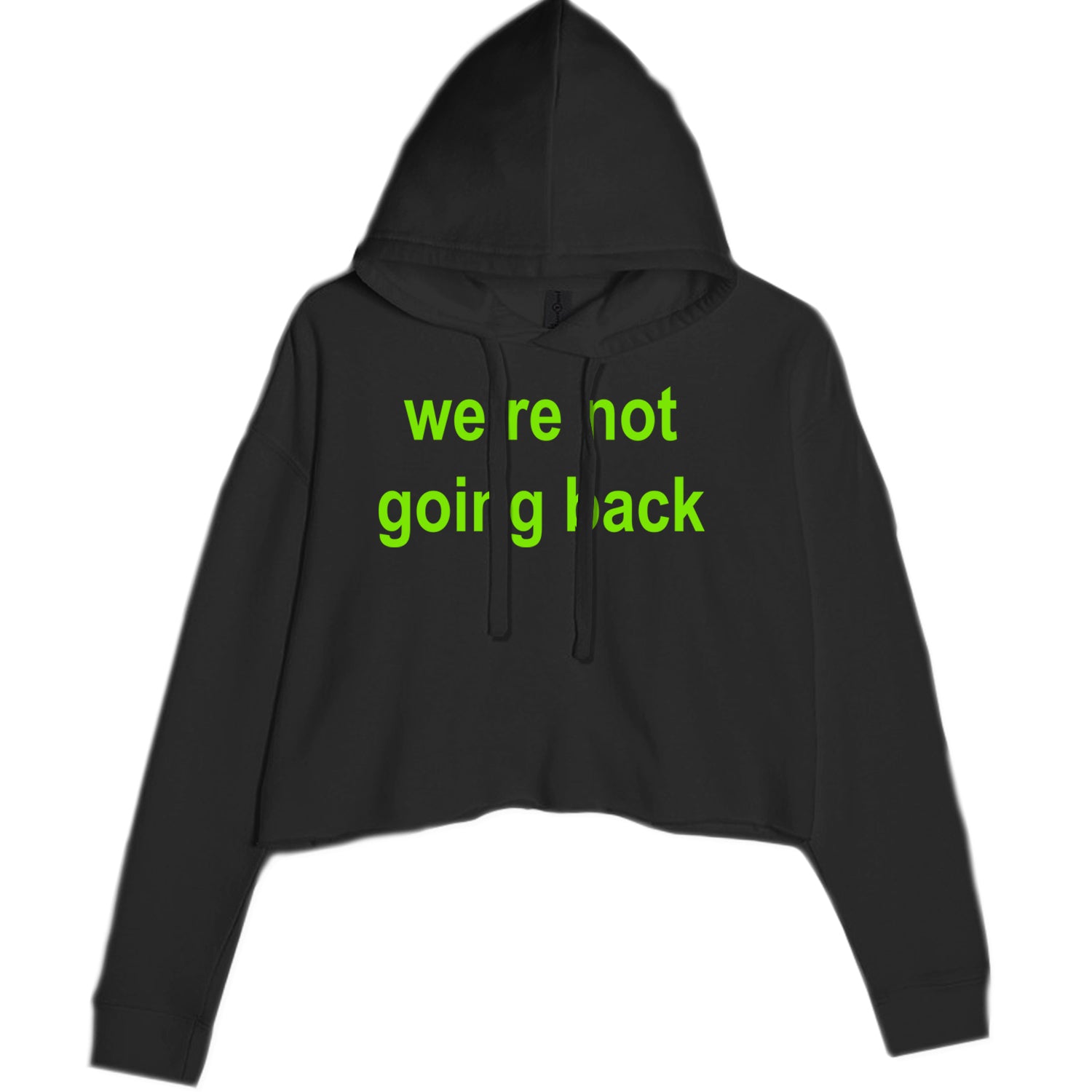 We're Not Going Back - Support Kamala Harris For President 2024 Cropped Hoodie Sweatshirt Black