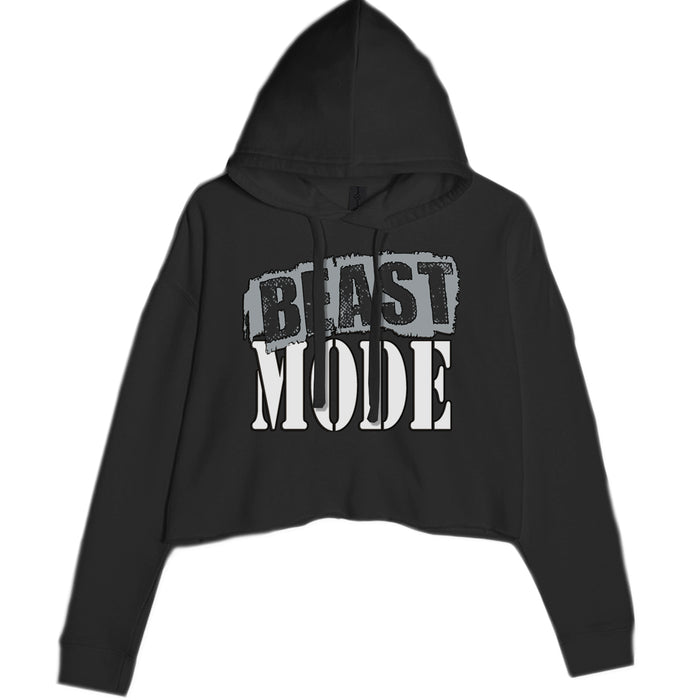 Beast Mode Training Gym Workout Cropped Hoodie Sweatshirt