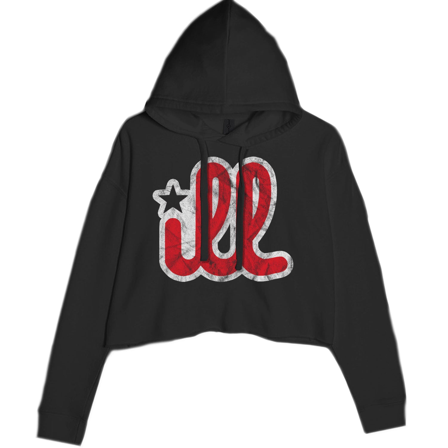 ILL Vintage It's A Philadelphia Philly Thing Cropped Hoodie Sweatshirt Black