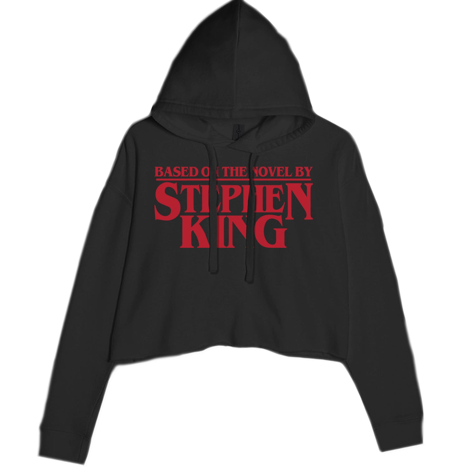 Based On The Novel By Stephen King Cropped Hoodie Sweatshirt Black