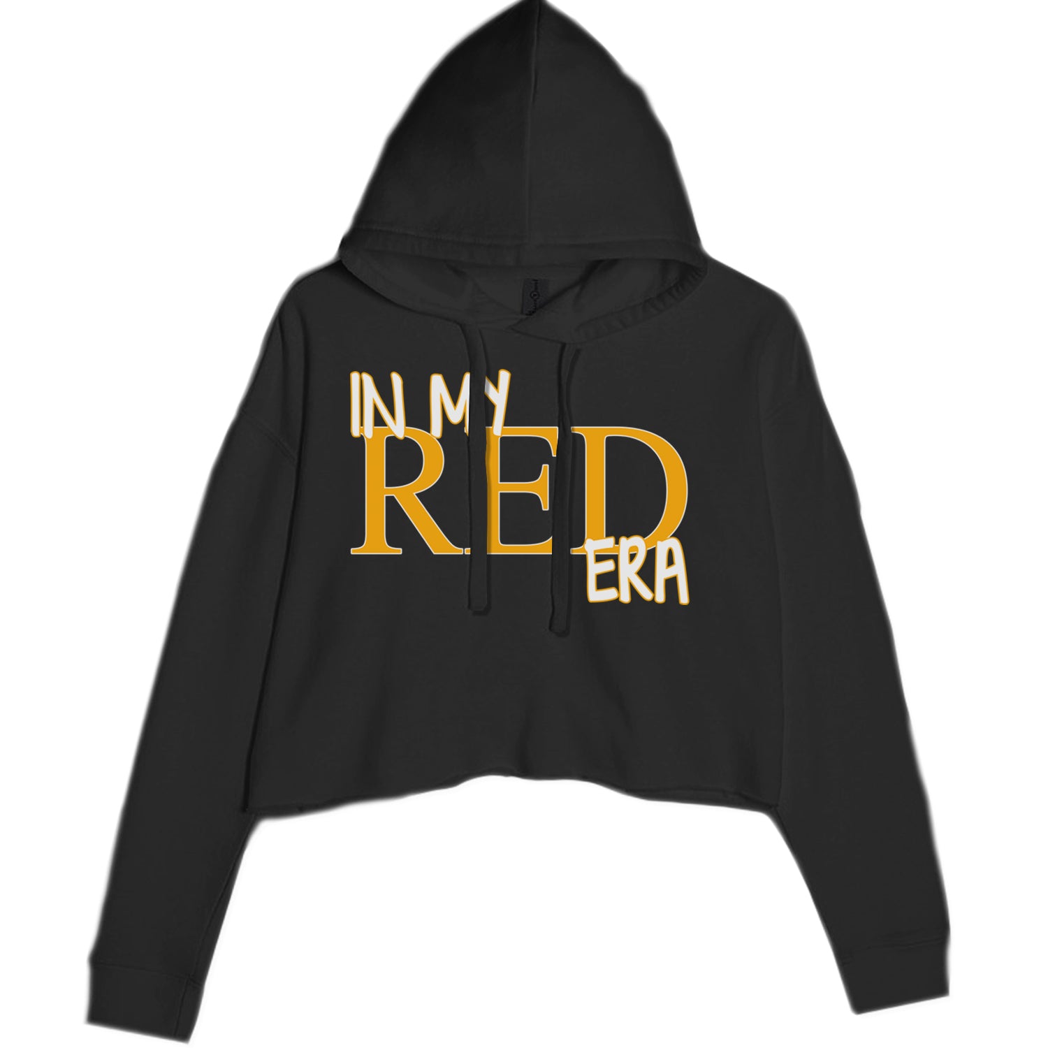 In My Red Era Kansas City Cropped Hoodie Sweatshirt Charcoal Grey