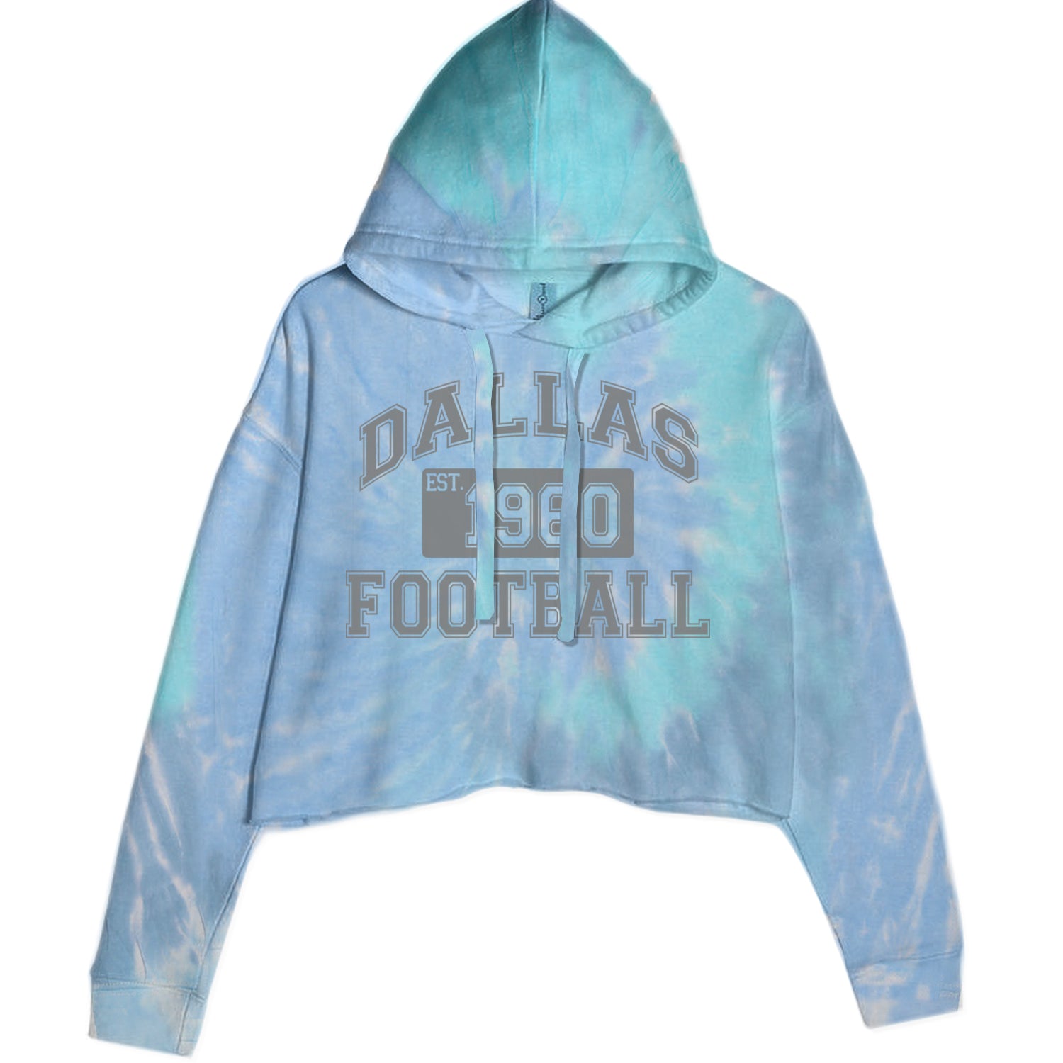 Dallas Football Established 1960 Cropped Hoodie Sweatshirt Blue Clouds