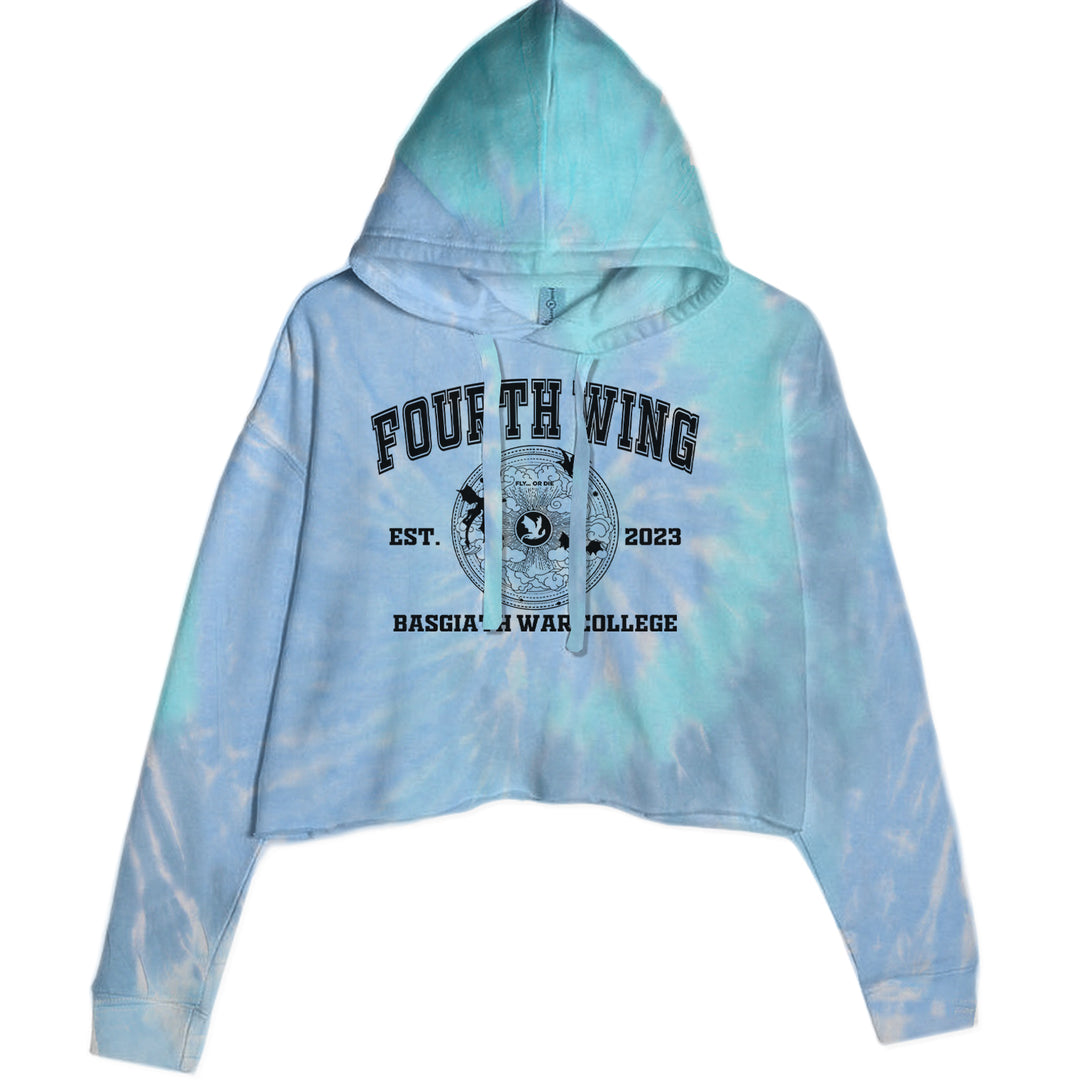 Fourth Wing Basgiath War College Cropped Hoodie Sweatshirt Blue Clouds