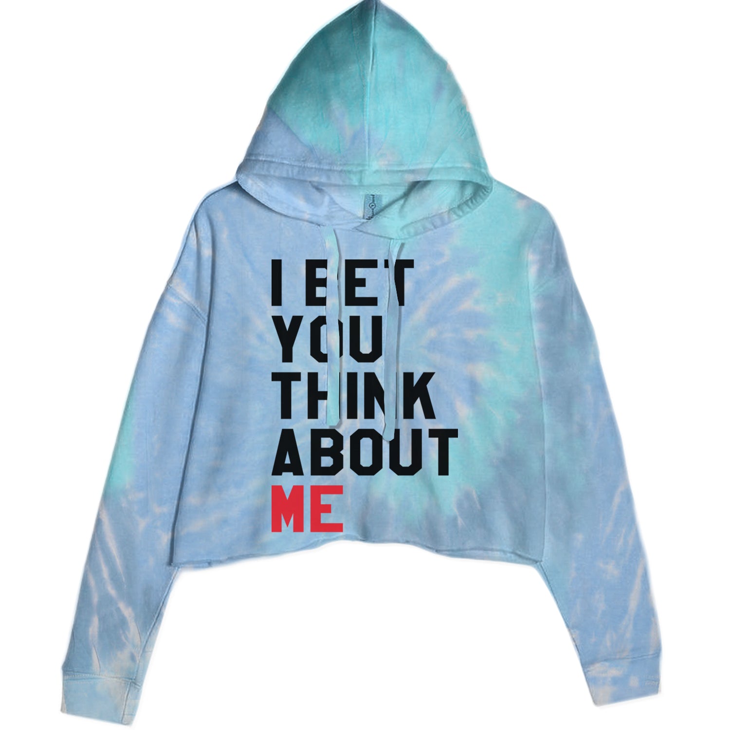 I Bet You Think About Me New TTPD Era Cropped Hoodie Sweatshirt Blue Clouds