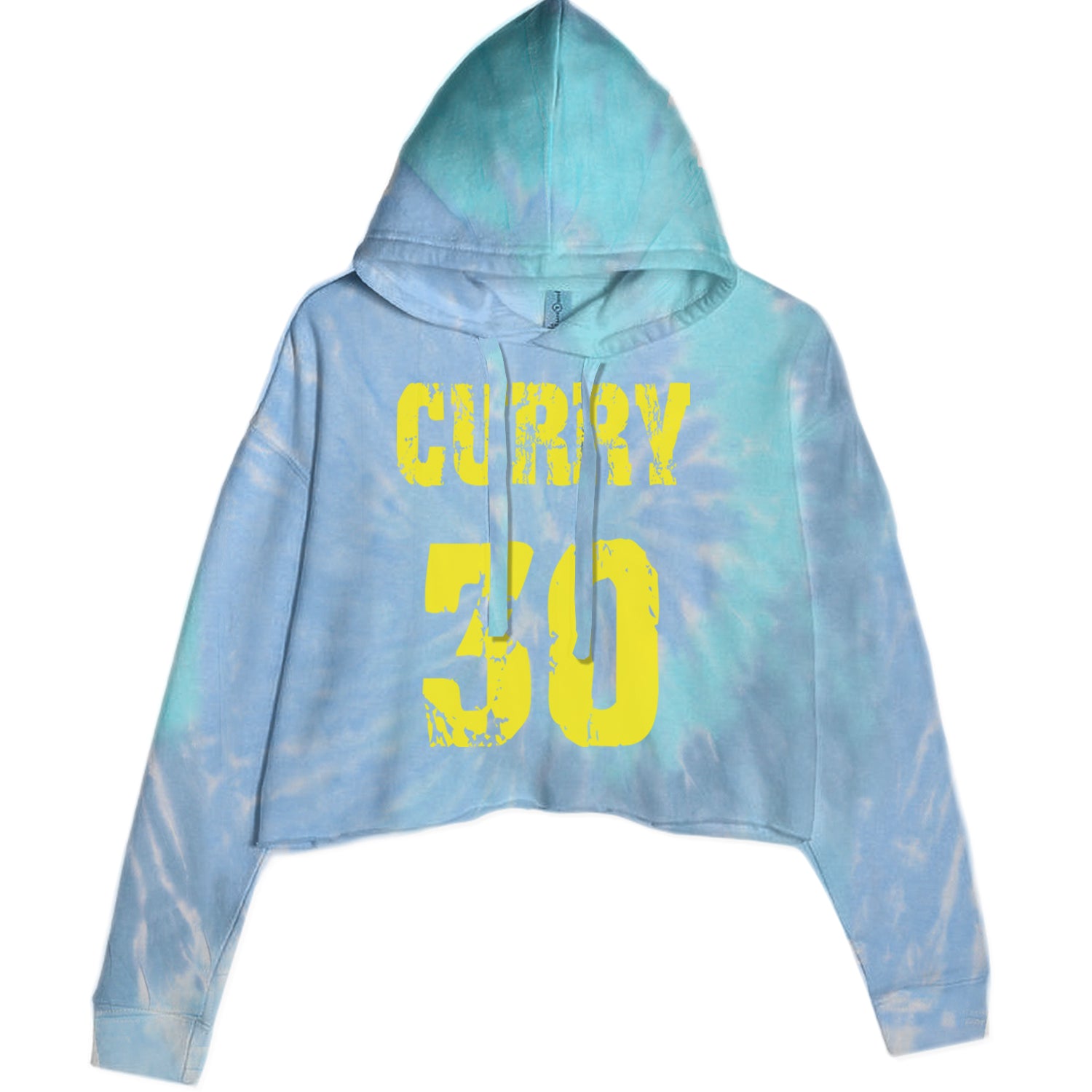 Curry #30 Cropped Hoodie Sweatshirt Blue Clouds