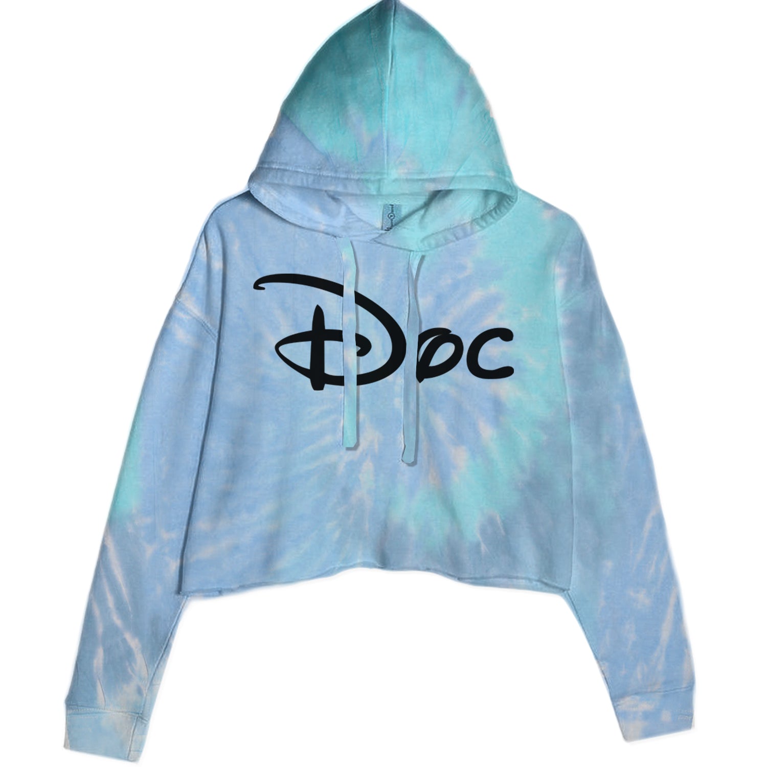 Doc - 7 Dwarfs Costume Cropped Hoodie Sweatshirt Blue Clouds