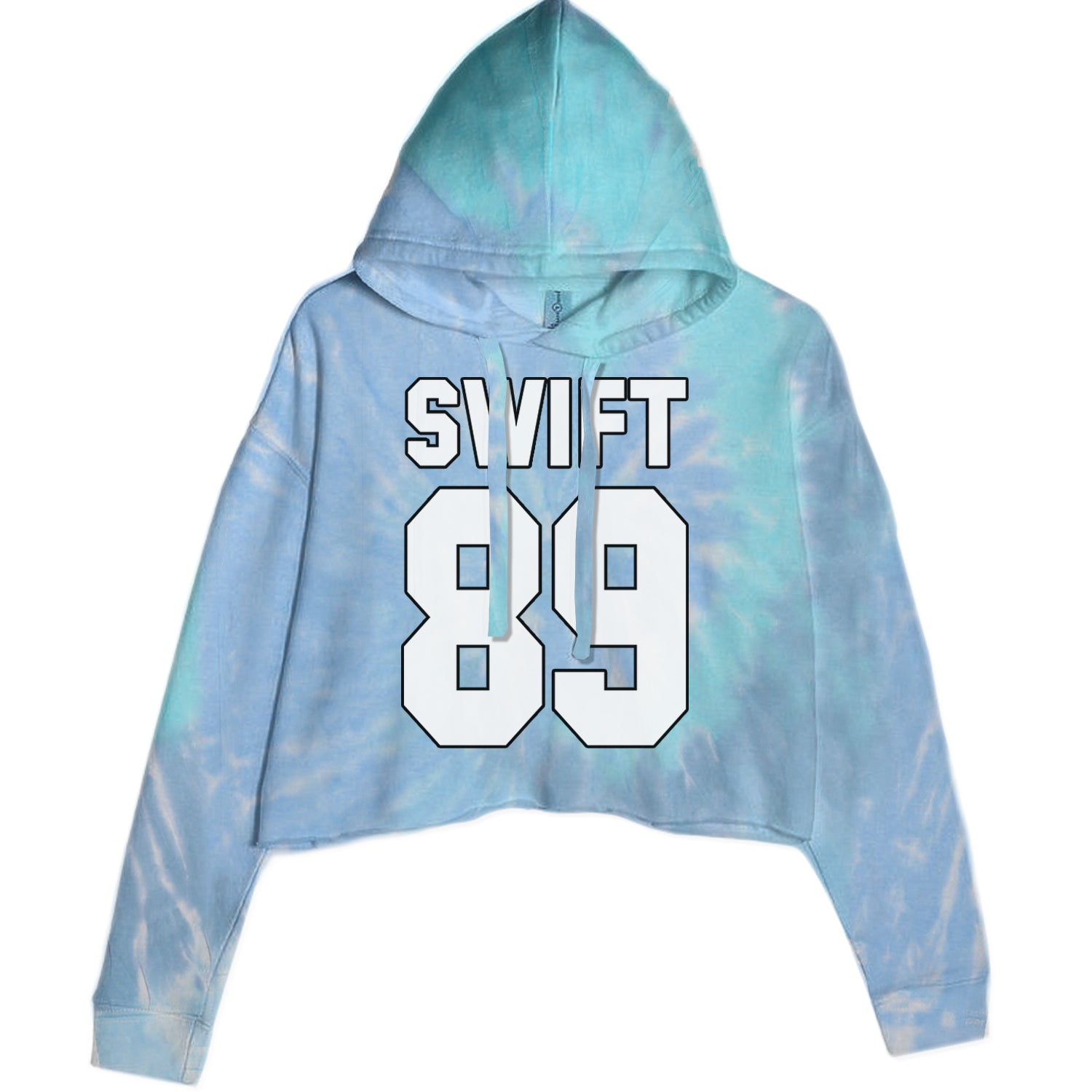 Swift 89 Birth Year Music Fan Era Poets Department Lover Cropped Hoodie Sweatshirt Blue Clouds