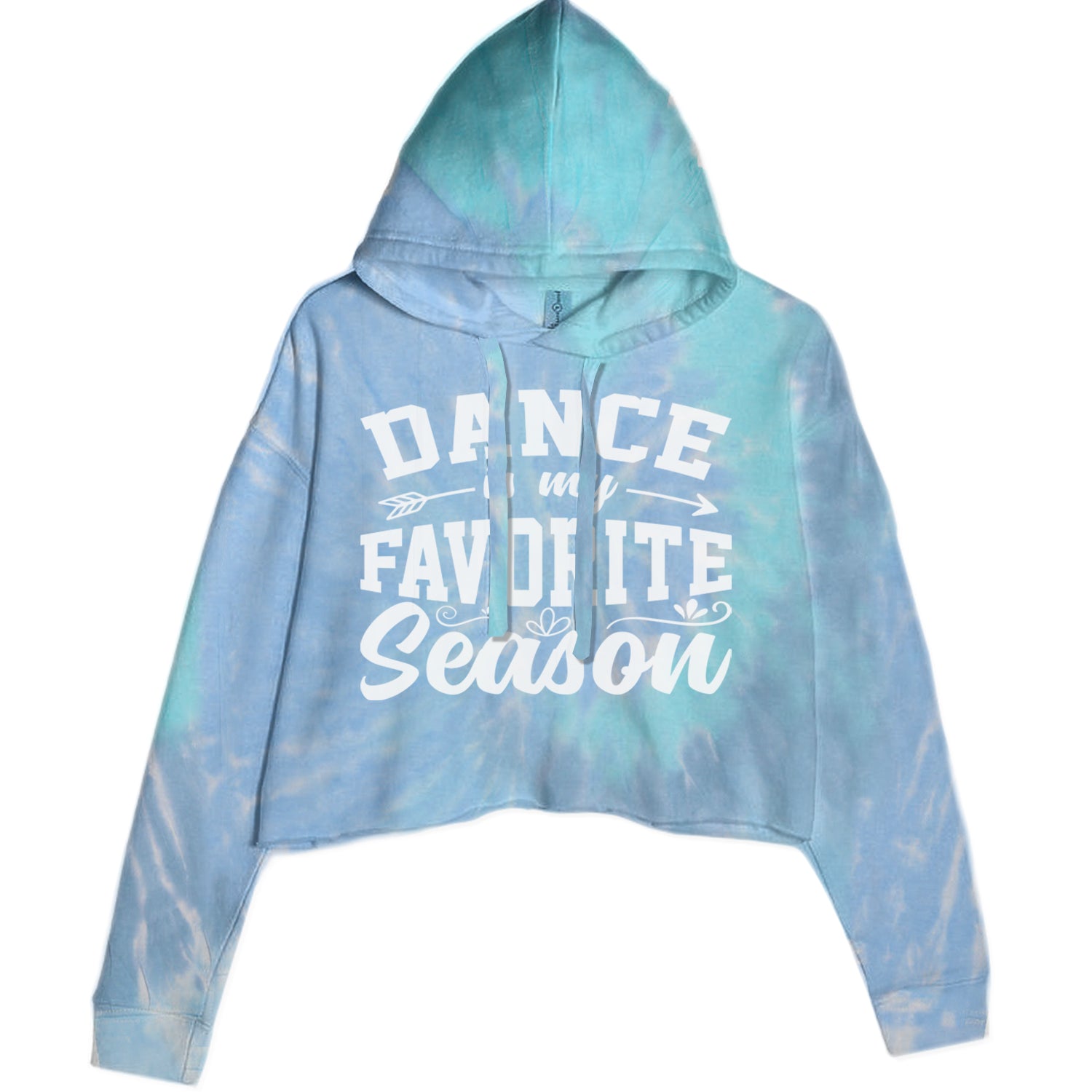 Dance Is My Favorite Season Cropped Hoodie Sweatshirt Blue Clouds