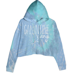 Galentine Gang Valentine's Shirt graphic on Women's Cropped Fleece Hoodie alternate view 2