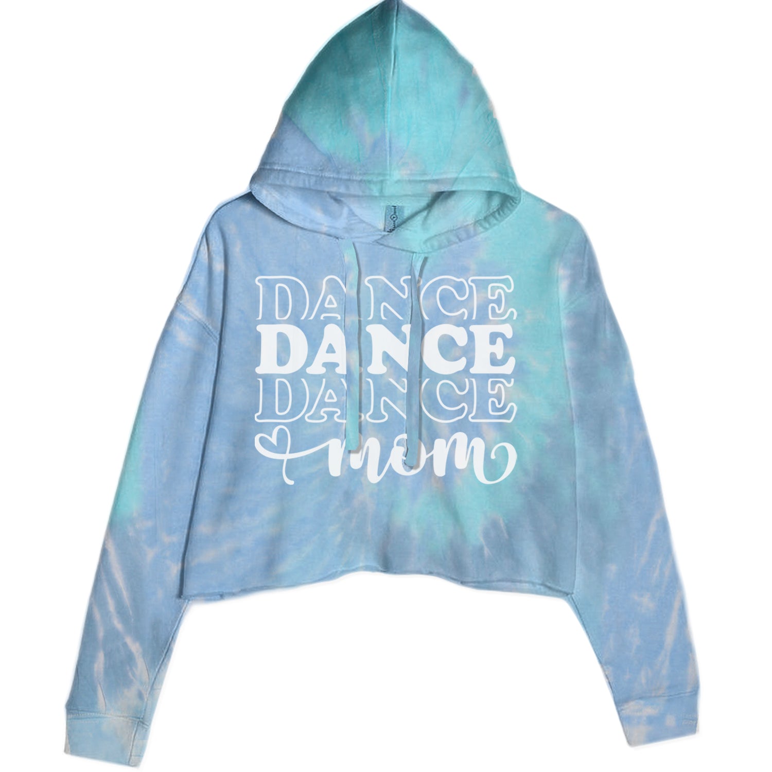 Dance Mom Cropped Hoodie Sweatshirt Blue Clouds