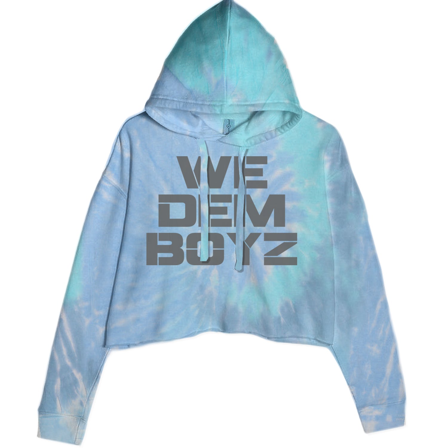 WE Dem Boys Dallas  Cropped Hoodie Sweatshirt Blue Clouds