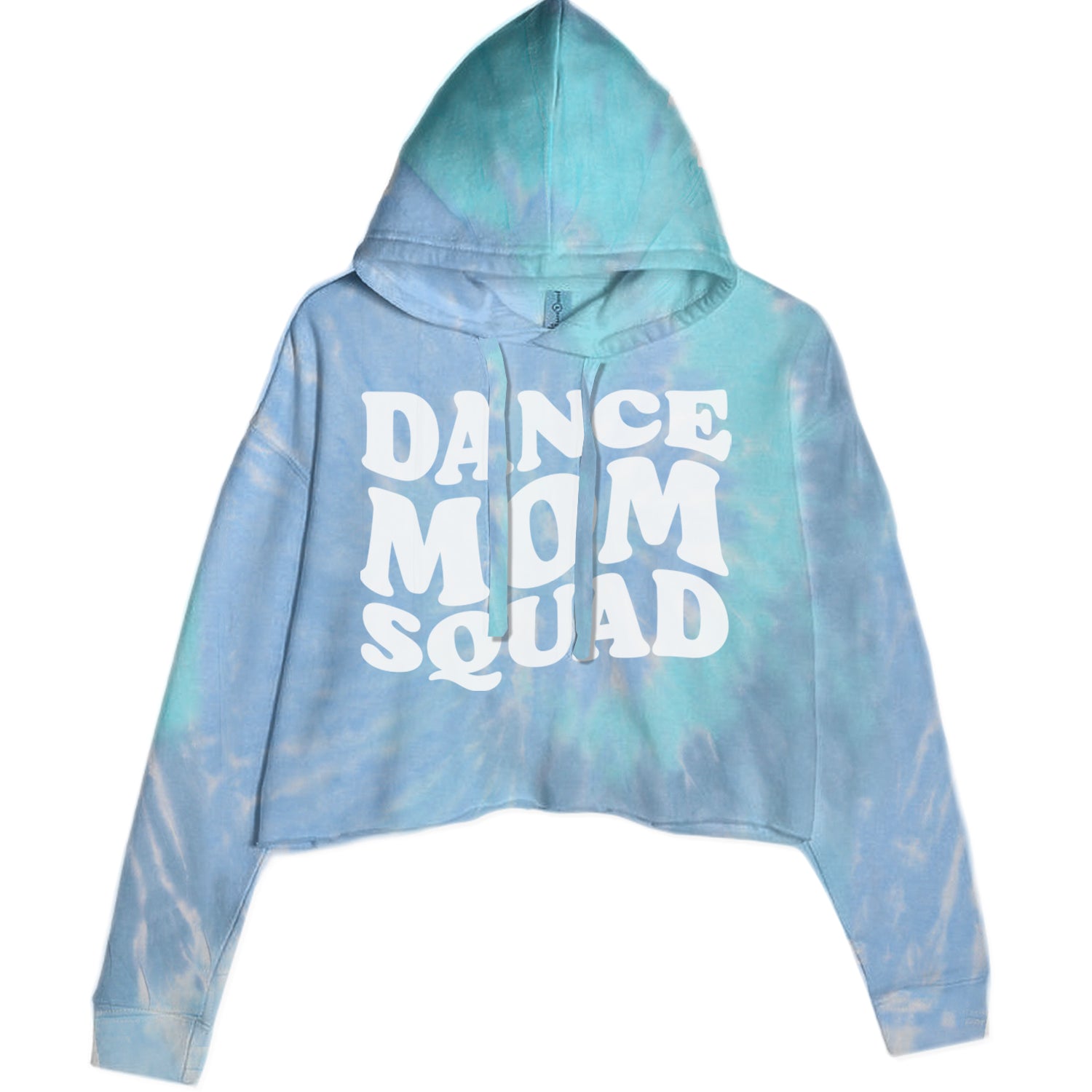 Dance Mom Squad Cropped Hoodie Sweatshirt Blue Clouds