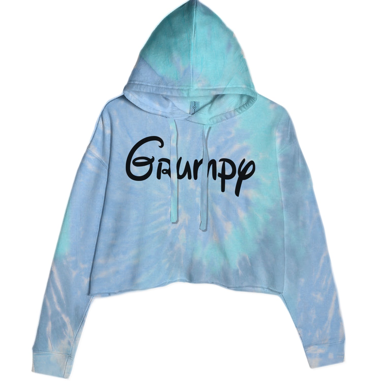 Grumpy - 7 Dwarfs Costume Cropped Hoodie Sweatshirt Blue Clouds