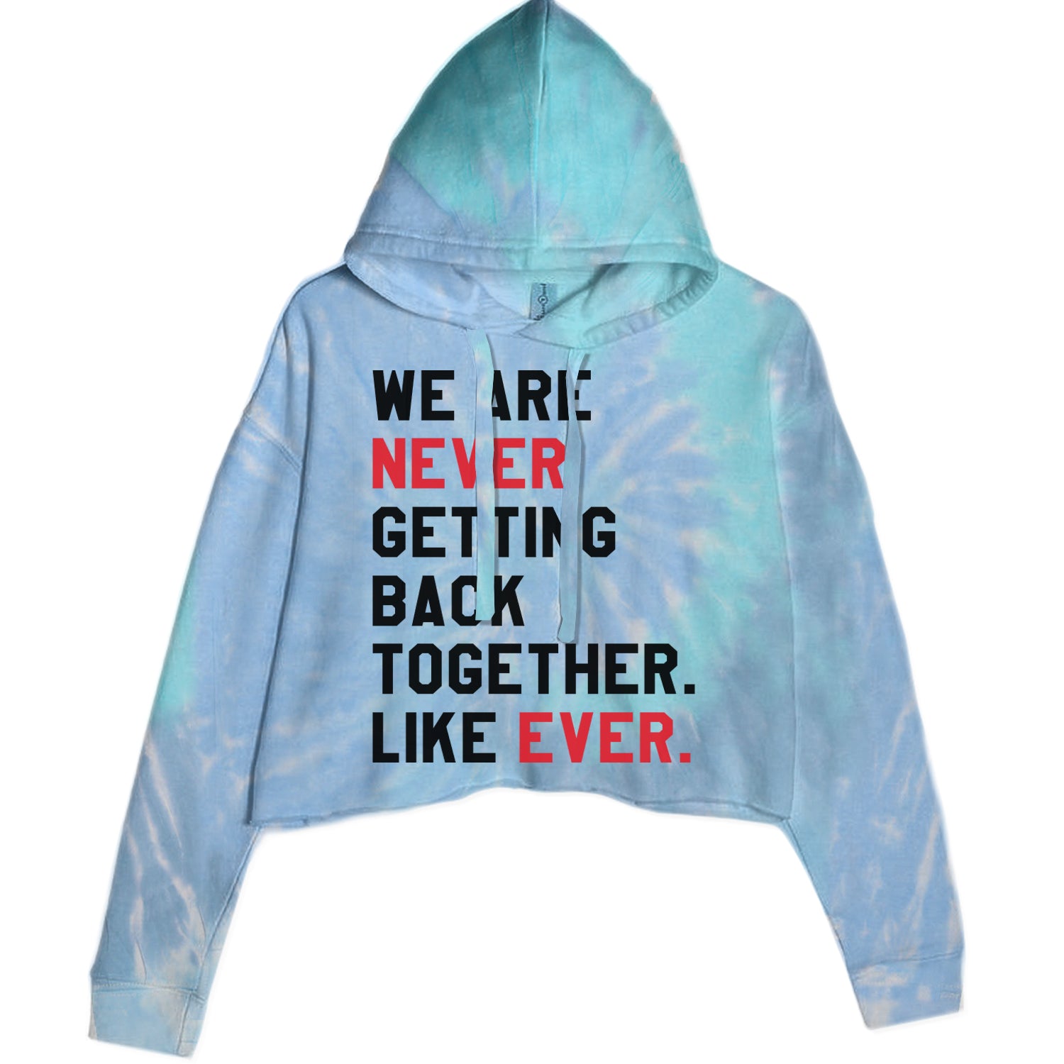 We Are Never Getting Back Together TTPD Eras Outfit Cropped Hoodie Sweatshirt Blue Clouds