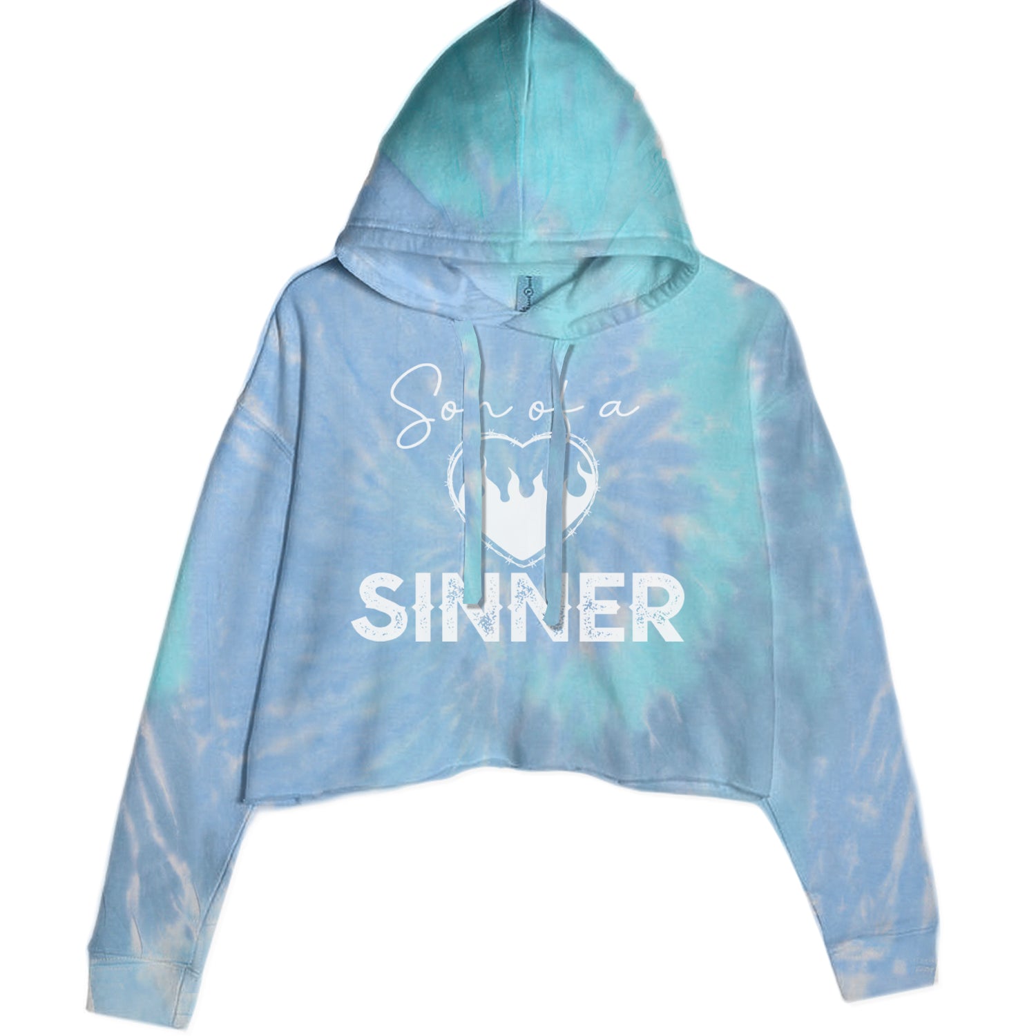 Son Of A Sinner Somebody Save Me From Myself  Cropped Hoodie Sweatshirt Blue Clouds