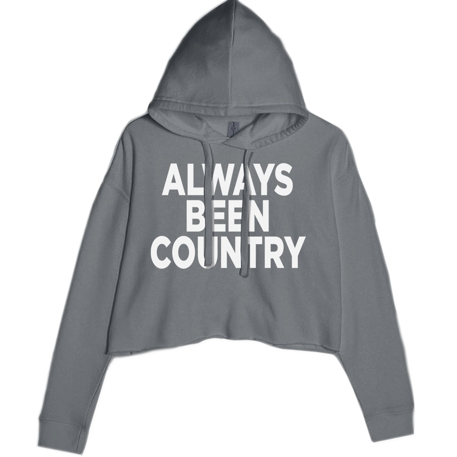 Always Been Country Music Cropped Hoodie Sweatshirt Black