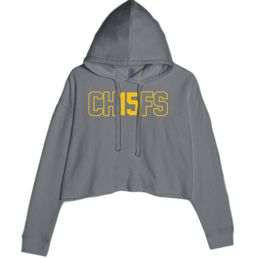 Ch15fs Chief 15 Shirt Cropped Hoodie Sweatshirt Charcoal Grey