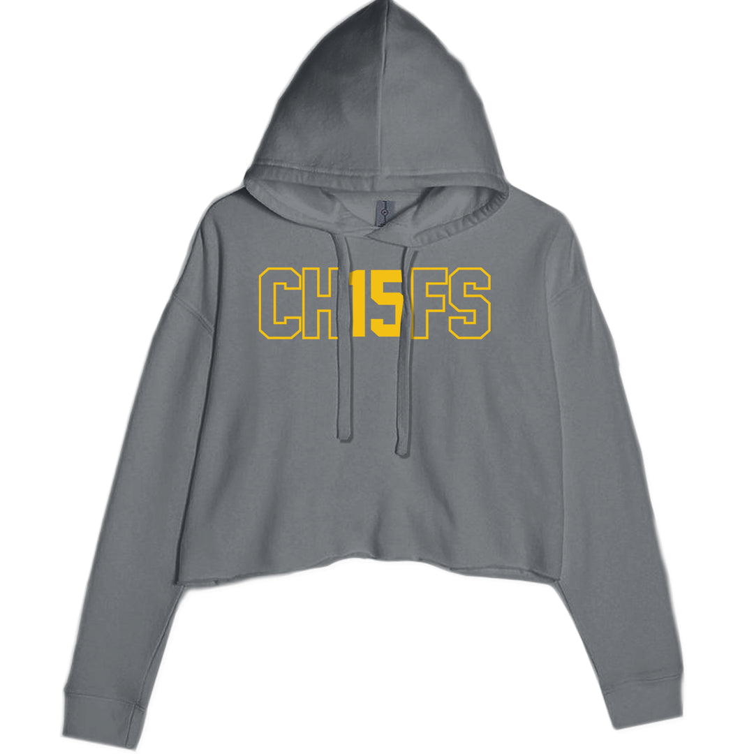 Ch15fs Chief 15 Shirt Cropped Hoodie Sweatshirt Charcoal Grey