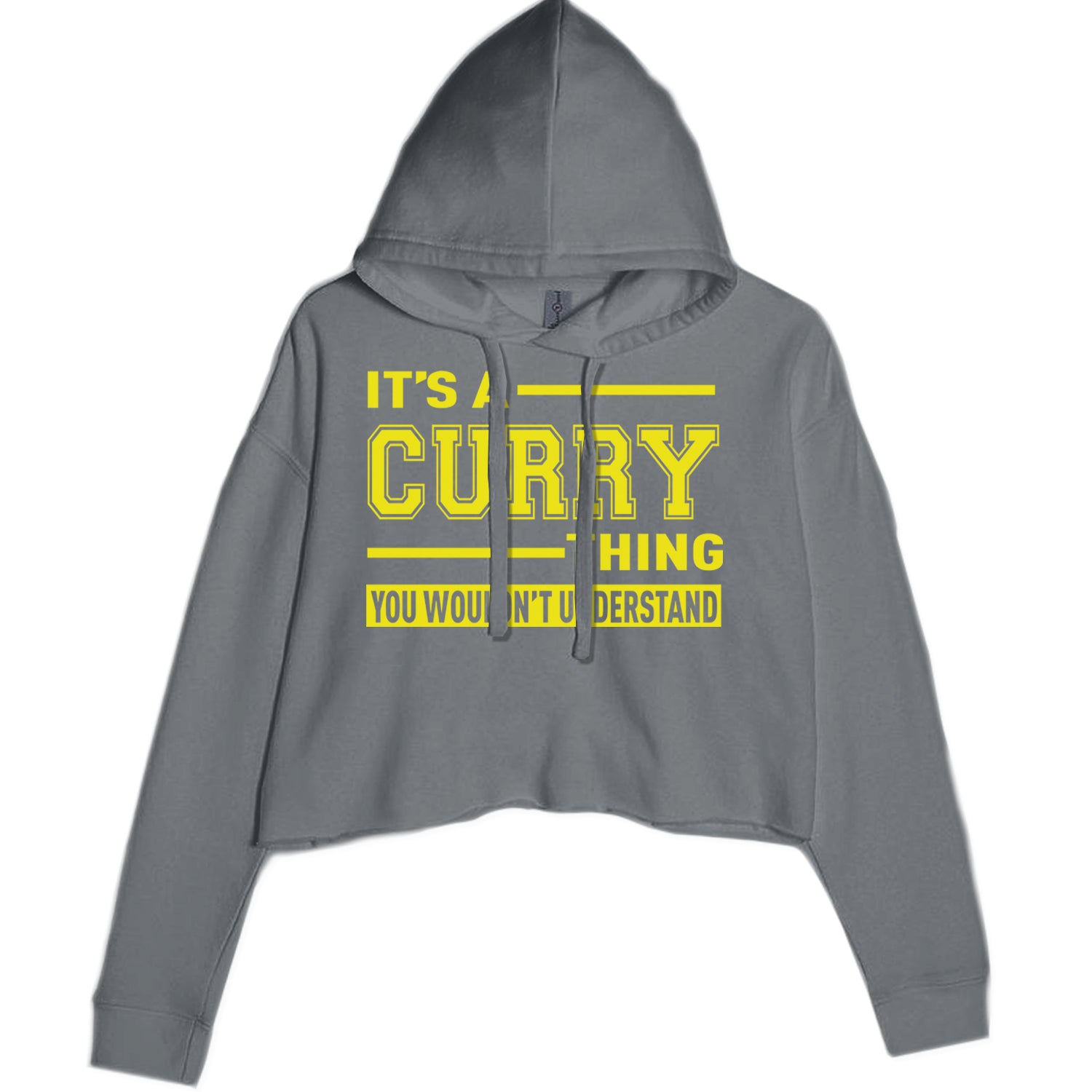 It's A Curry Thing, You Wouldn't Understand Basketball Cropped Hoodie Sweatshirt Charcoal Grey