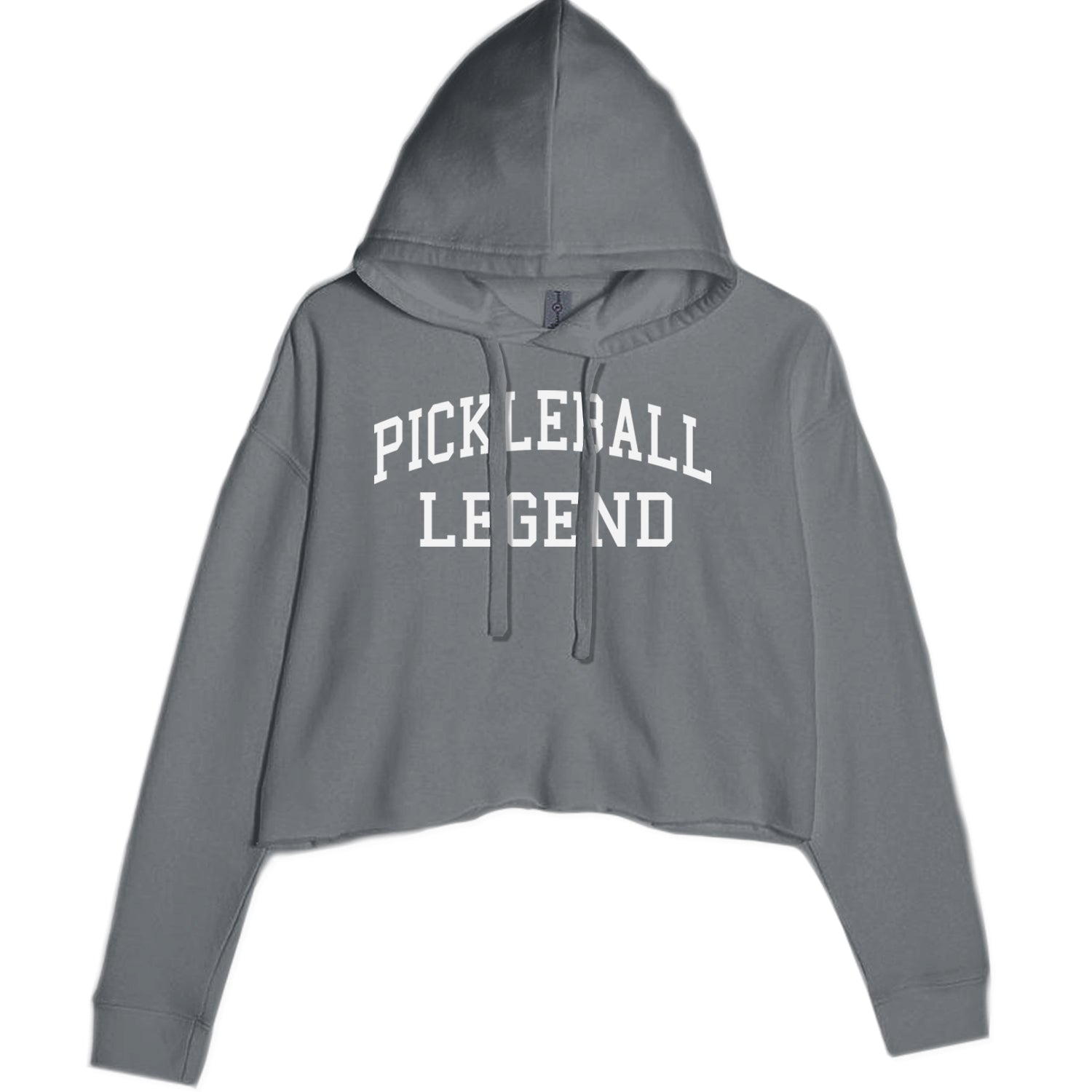 Pickleball Legend Dink Champion Cropped Hoodie Sweatshirt Charcoal Grey