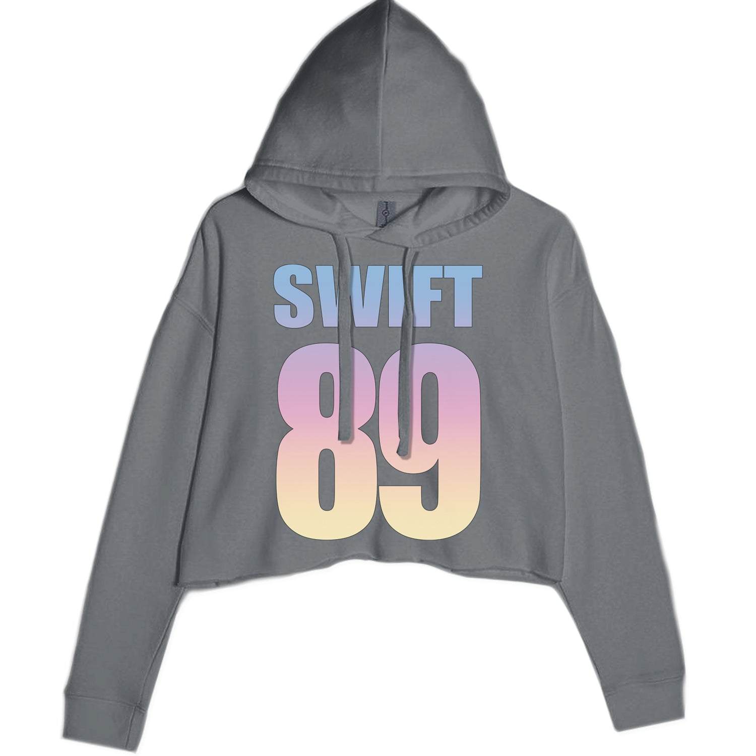 Lover Era Swift 89 Birth Year Music Fan TTPD Cropped Hoodie Sweatshirt Charcoal Grey