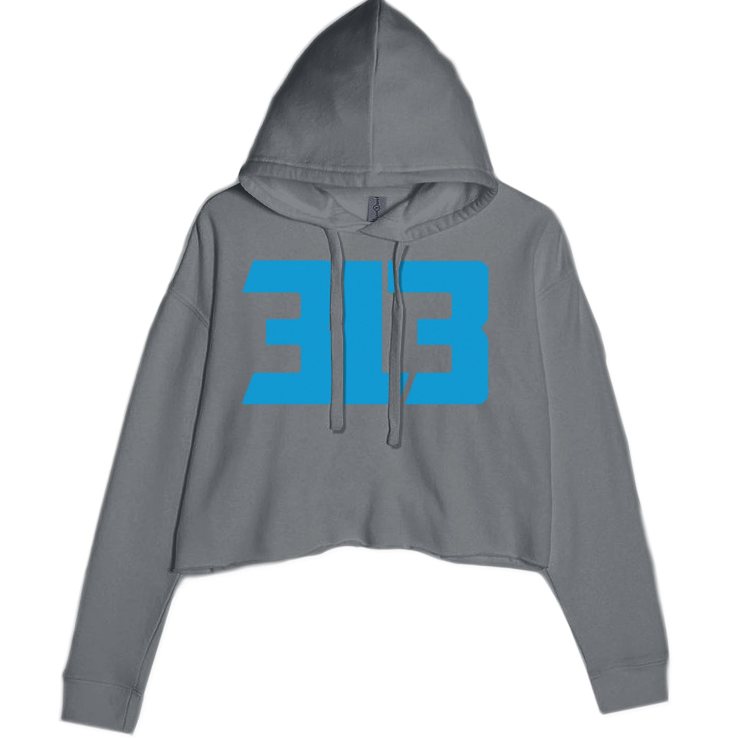 3L3 From The 313 Detroit Football Cropped Hoodie Sweatshirt Black