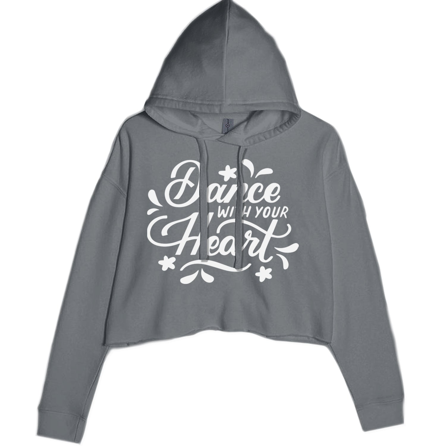 Dance With Your Heart Cropped Hoodie Sweatshirt Black