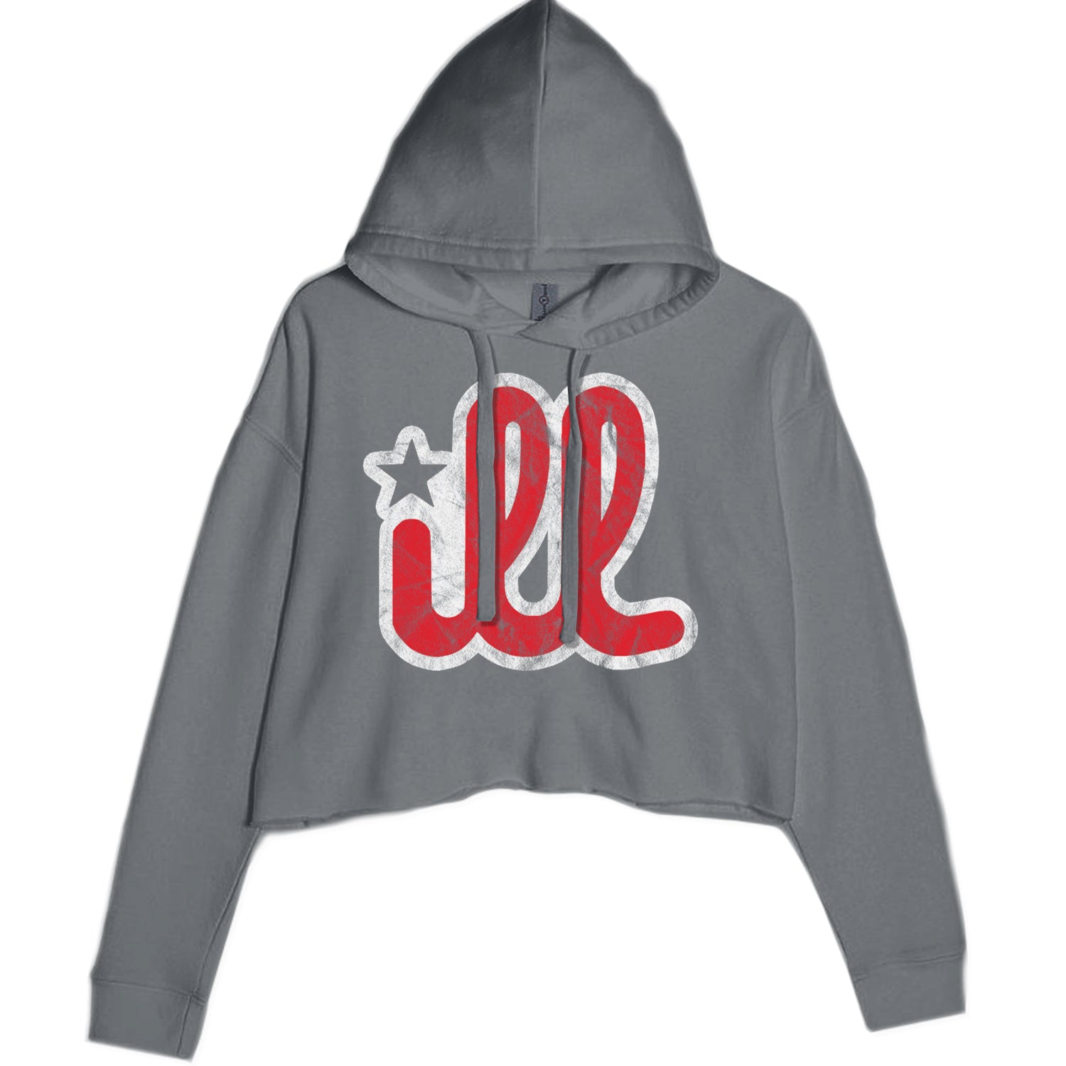 ILL Vintage It's A Philadelphia Philly Thing Cropped Hoodie Sweatshirt Charcoal Grey