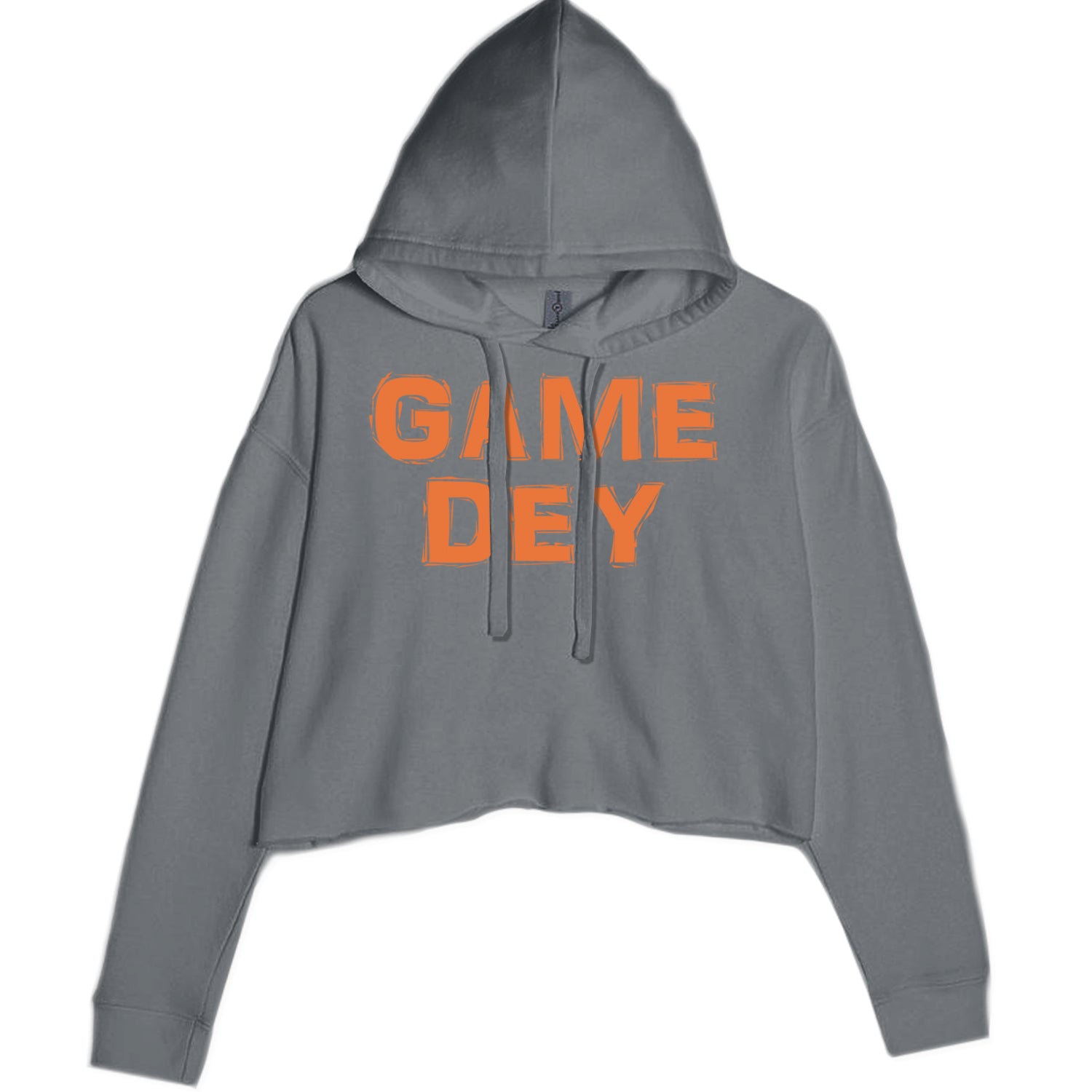 Game Dey Cincinnati Football Cropped Hoodie Sweatshirt Charcoal Grey