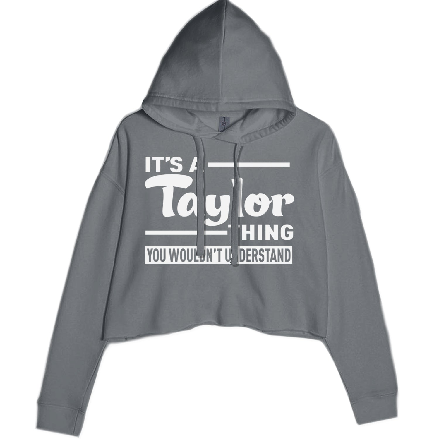 It's A Taylor Thing, You Wouldn't Understand TTPD Cropped Hoodie Sweatshirt Charcoal Grey