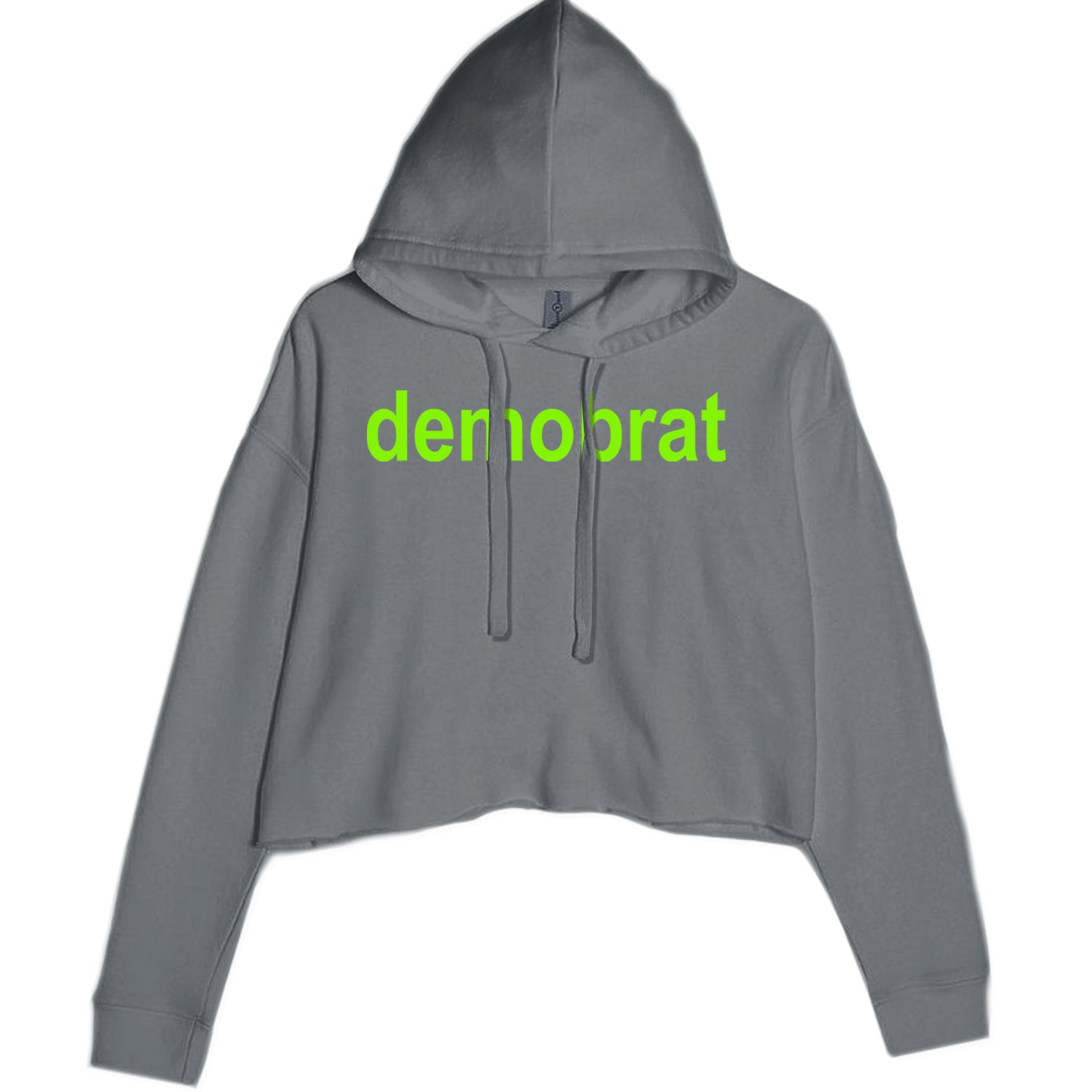 Demobrat Kamala Is Brat Vote Democrat Cropped Hoodie Sweatshirt Black