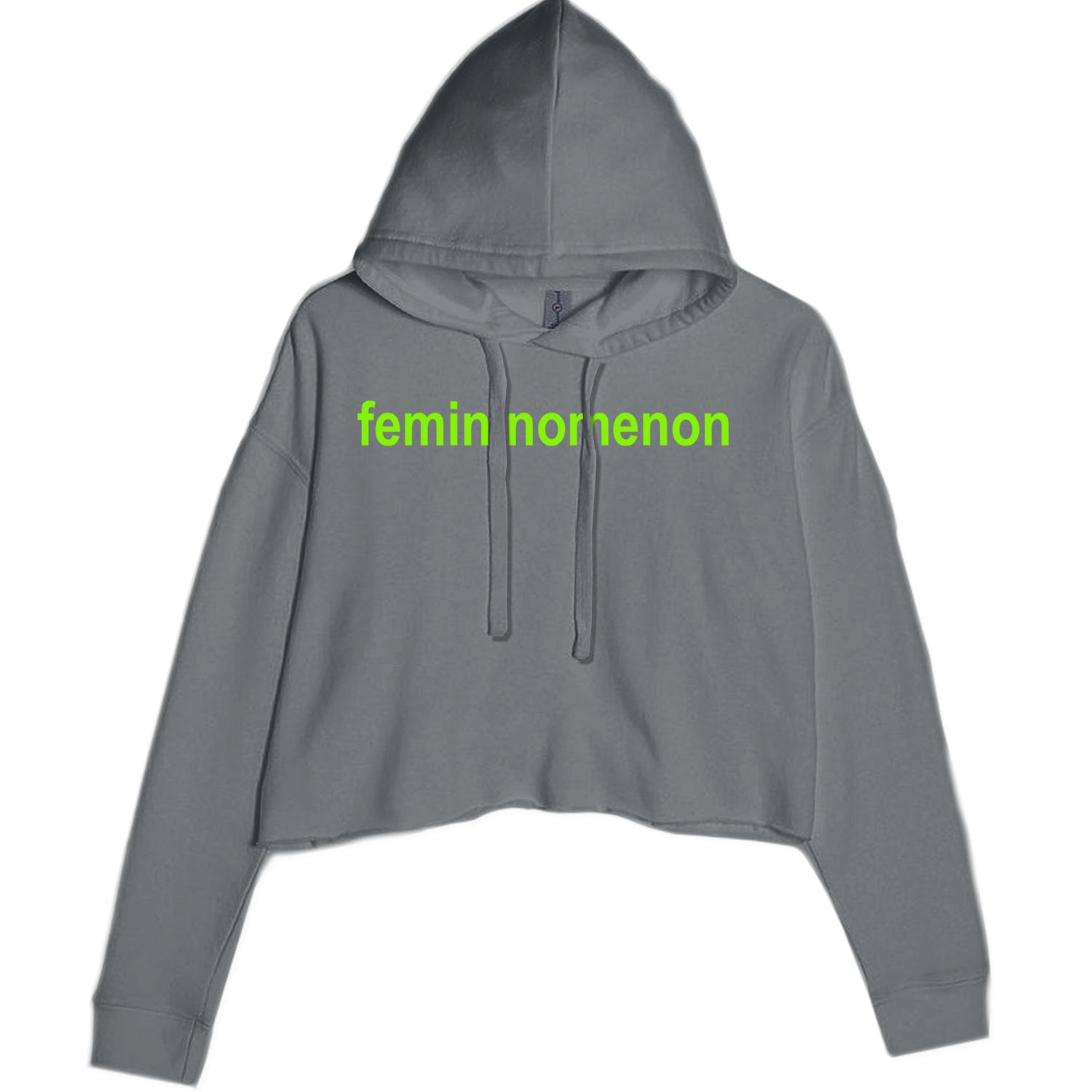 Femininomenon Female Empowerment Cropped Hoodie Sweatshirt Black