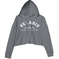 Velaris Night Court Squad Starfall Cropped Hoodie Sweatshirt Charcoal Grey