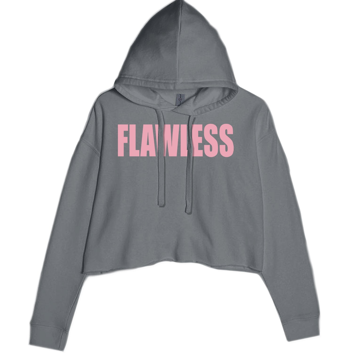 Flawless Renaissance Cropped Hoodie Sweatshirt Charcoal Grey