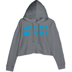 In Goff We Trust Detroit Cropped Hoodie Sweatshirt Charcoal Grey