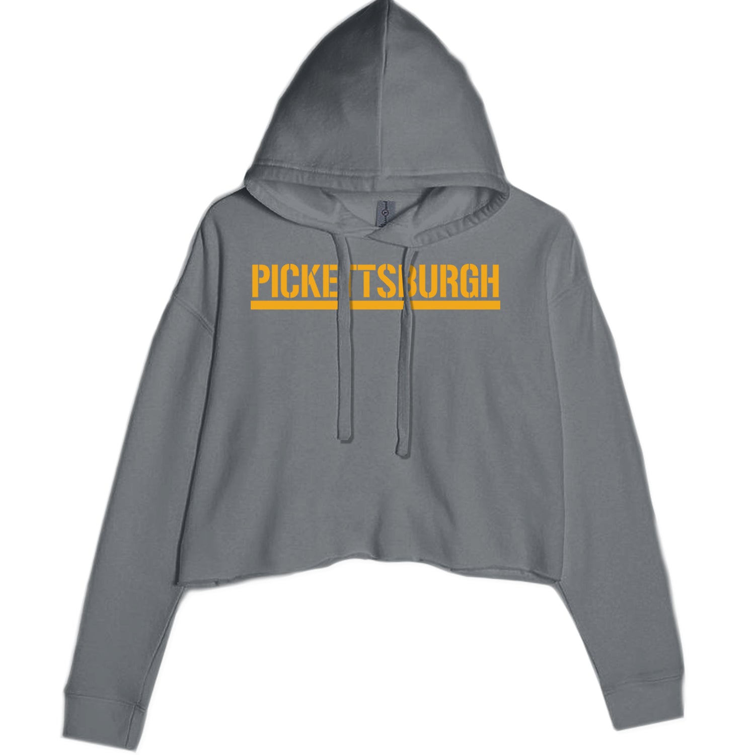 Pickettsburgh Pittsburgh Football Cropped Hoodie Sweatshirt Black