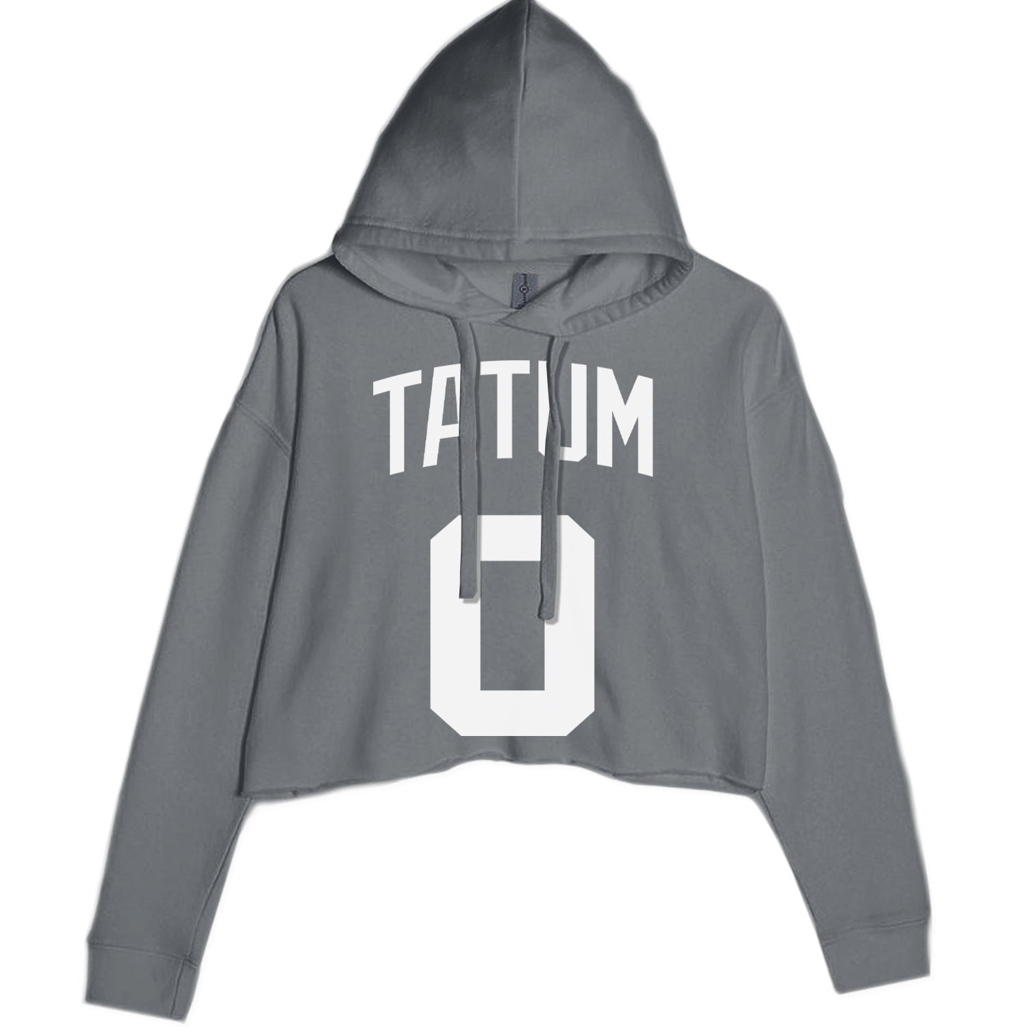 Tatum #0 Boston Basketball Cropped Hoodie Sweatshirt Black